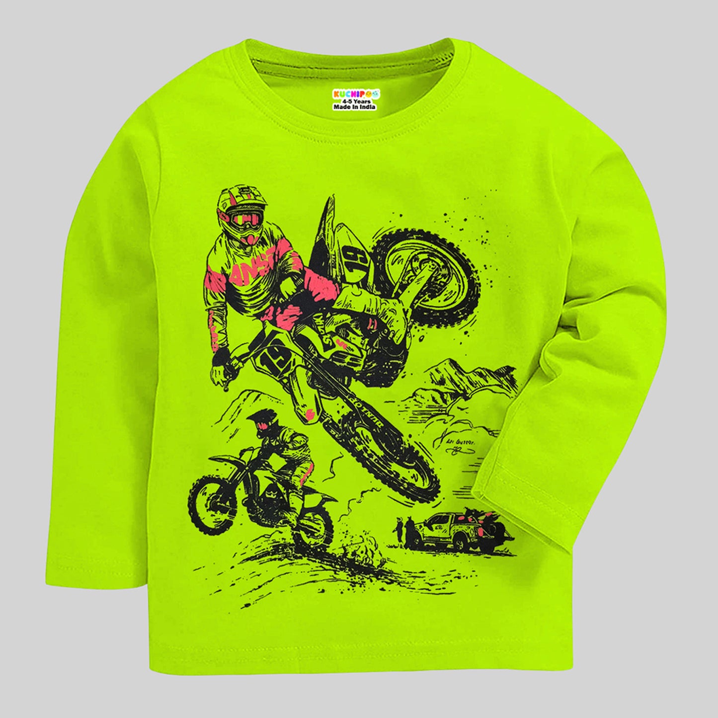 KUCHIPOO Boys  Full Sleeves T-Shirts