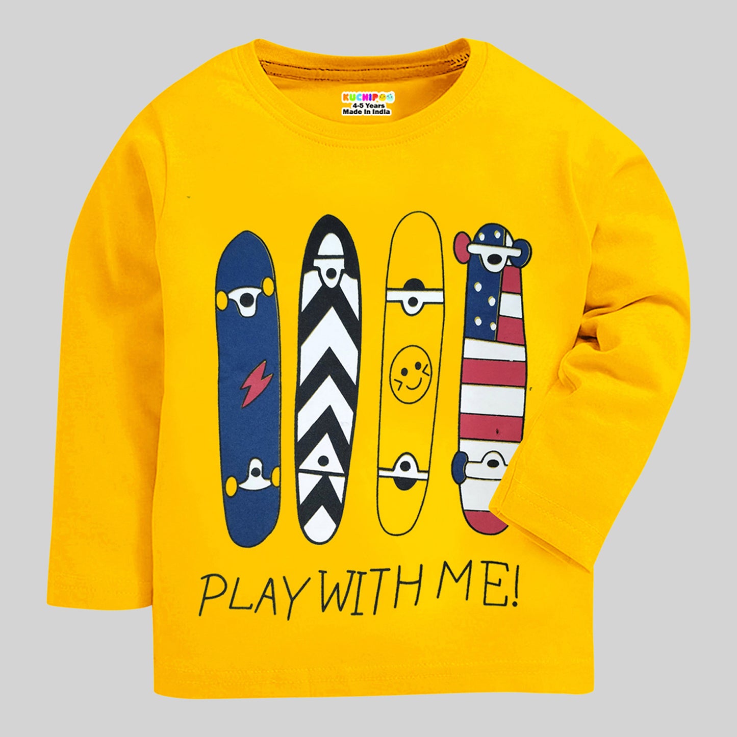 KUCHIPOO Boys  Full Sleeves T-Shirts