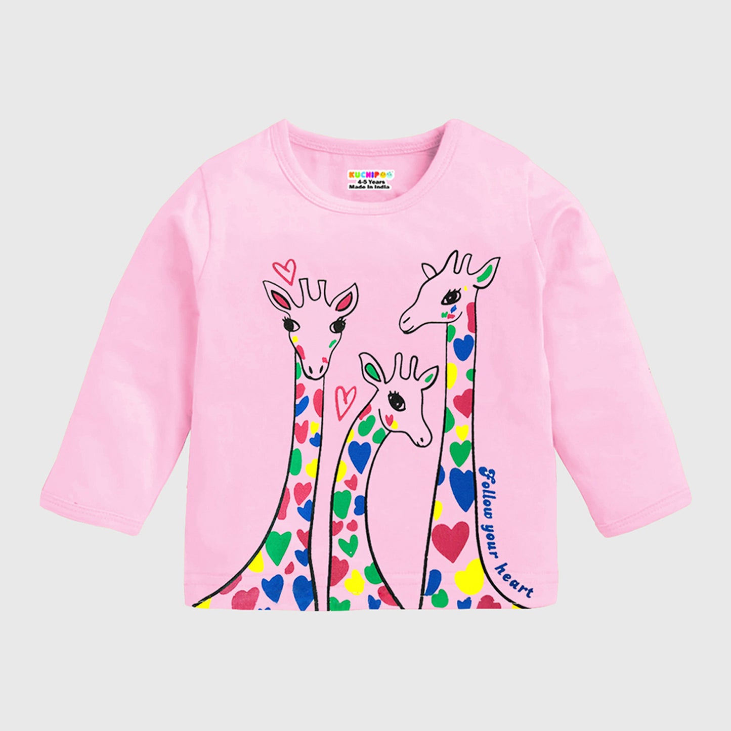 KUCHIPOO Girls  Full Sleeves T-Shirts