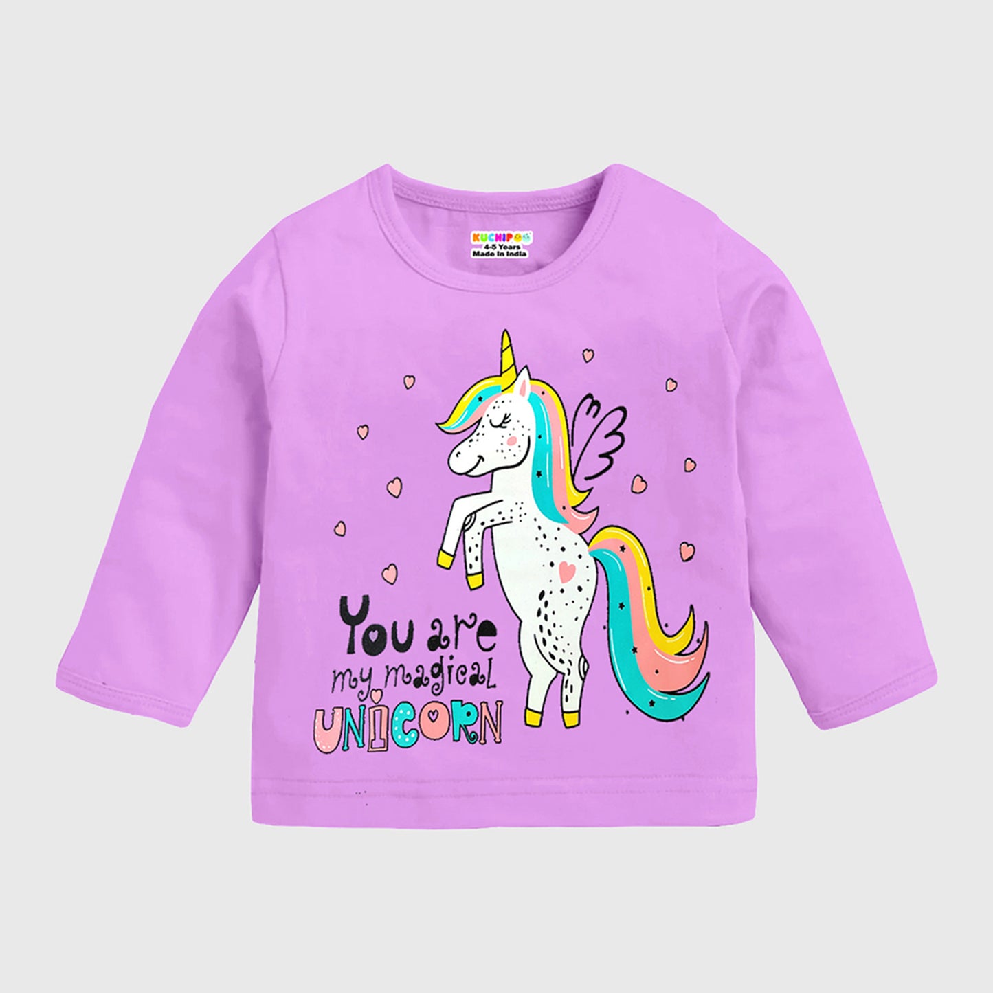 KUCHIPOO Girls  Full Sleeves T-Shirts
