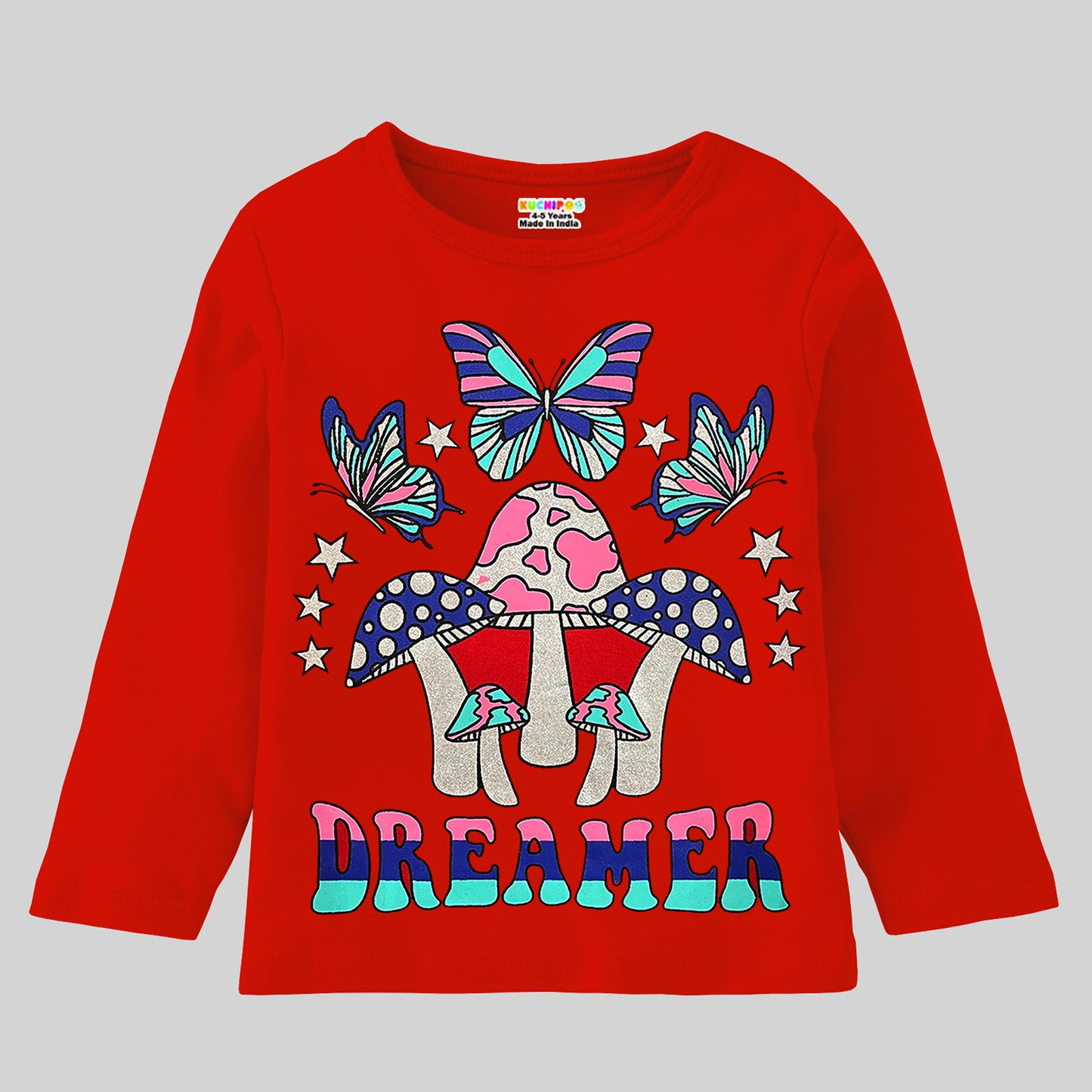 KUCHIPOO Girls Full Sleeves T-Shirts
