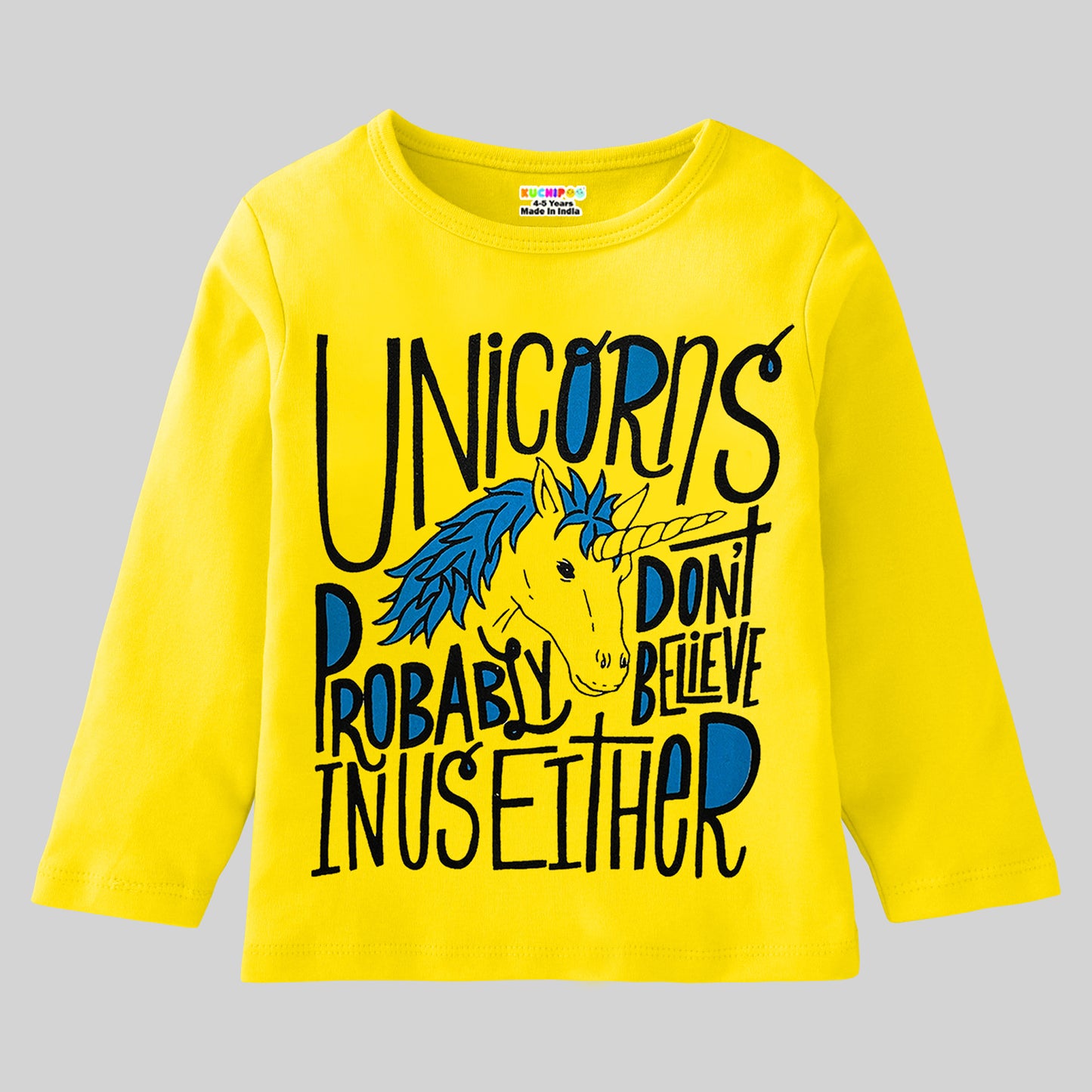 KUCHIPOO Girls Full Sleeves T-Shirts
