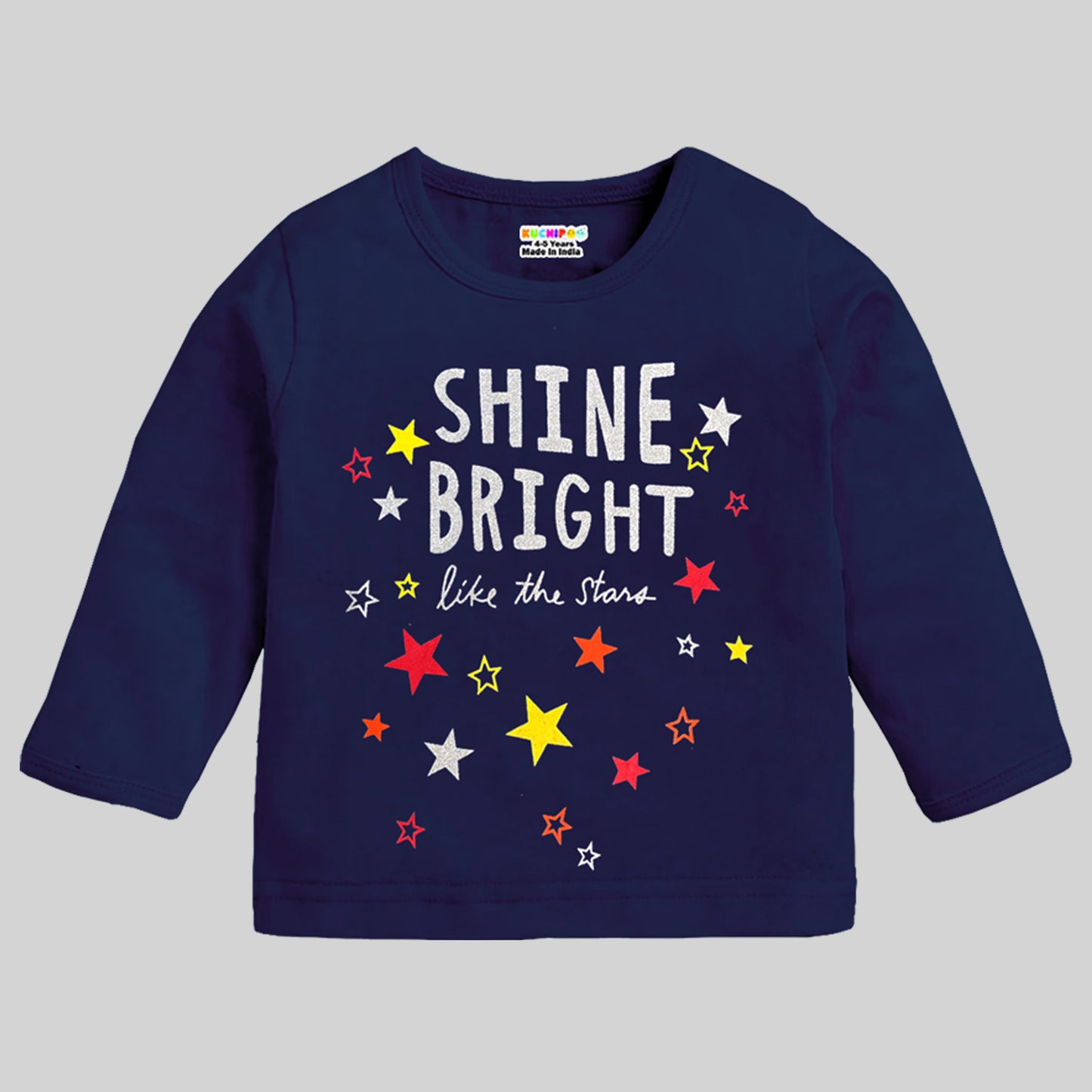 KUCHIPOO Baby Girls  Full Sleeves T-Shirts