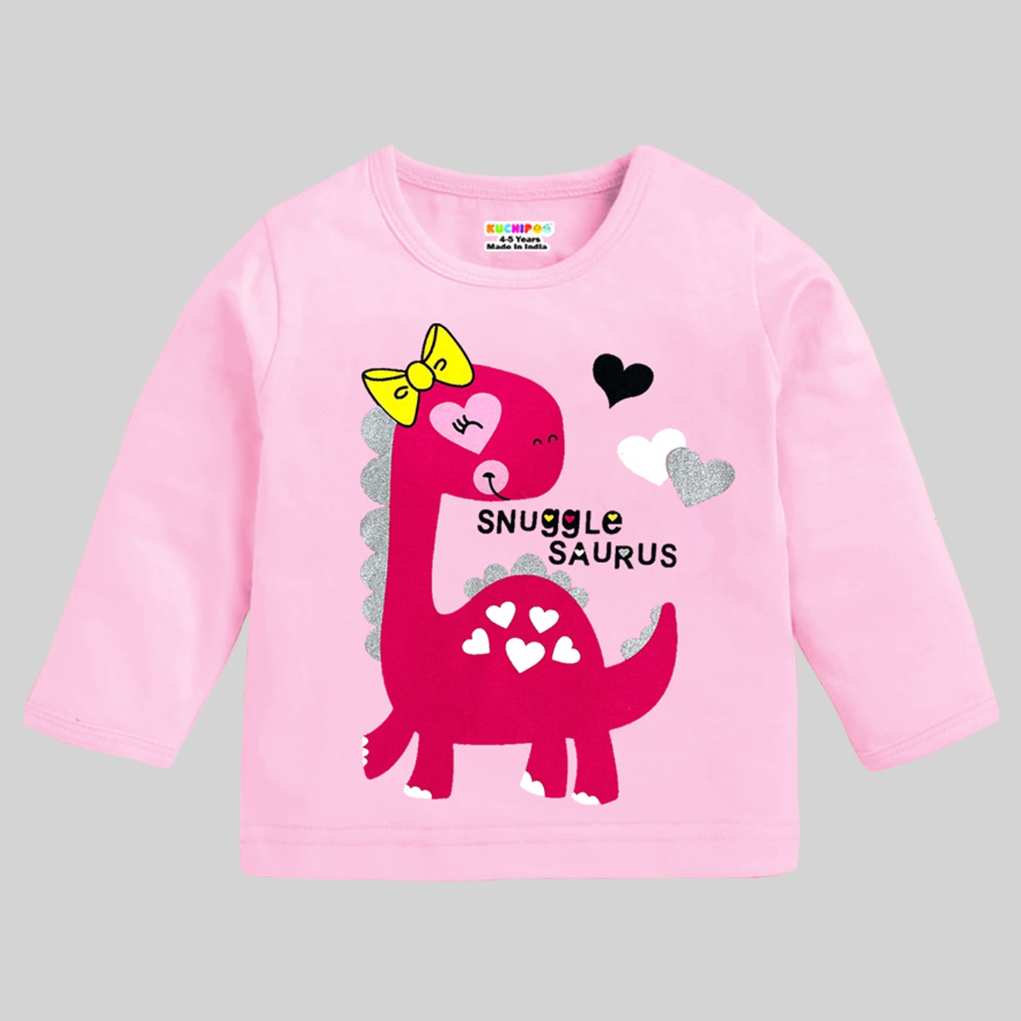 KUCHIPOO Baby Girls  Full Sleeves T-Shirts