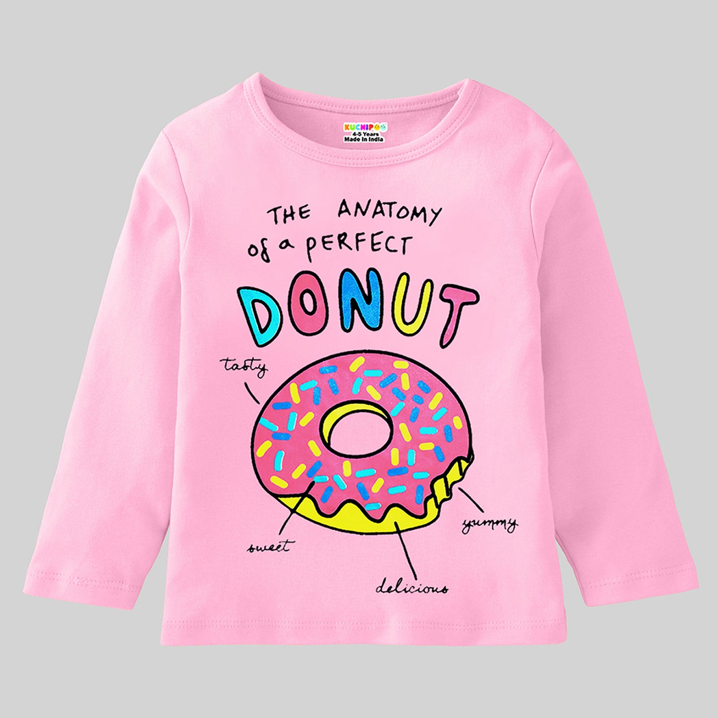 KUCHIPOO Girls Full Sleeves T-Shirts