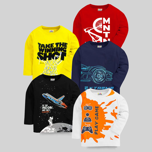 KUCHIPOO Boys Full Sleeves T-Shirts