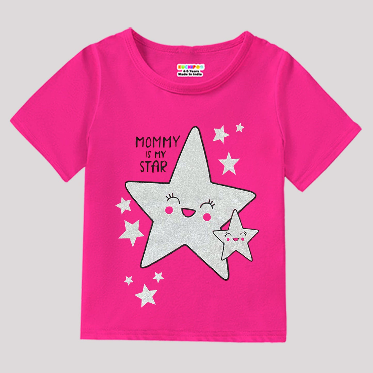 KUCHIPOO Girls  Half Sleeves T-Shirts
