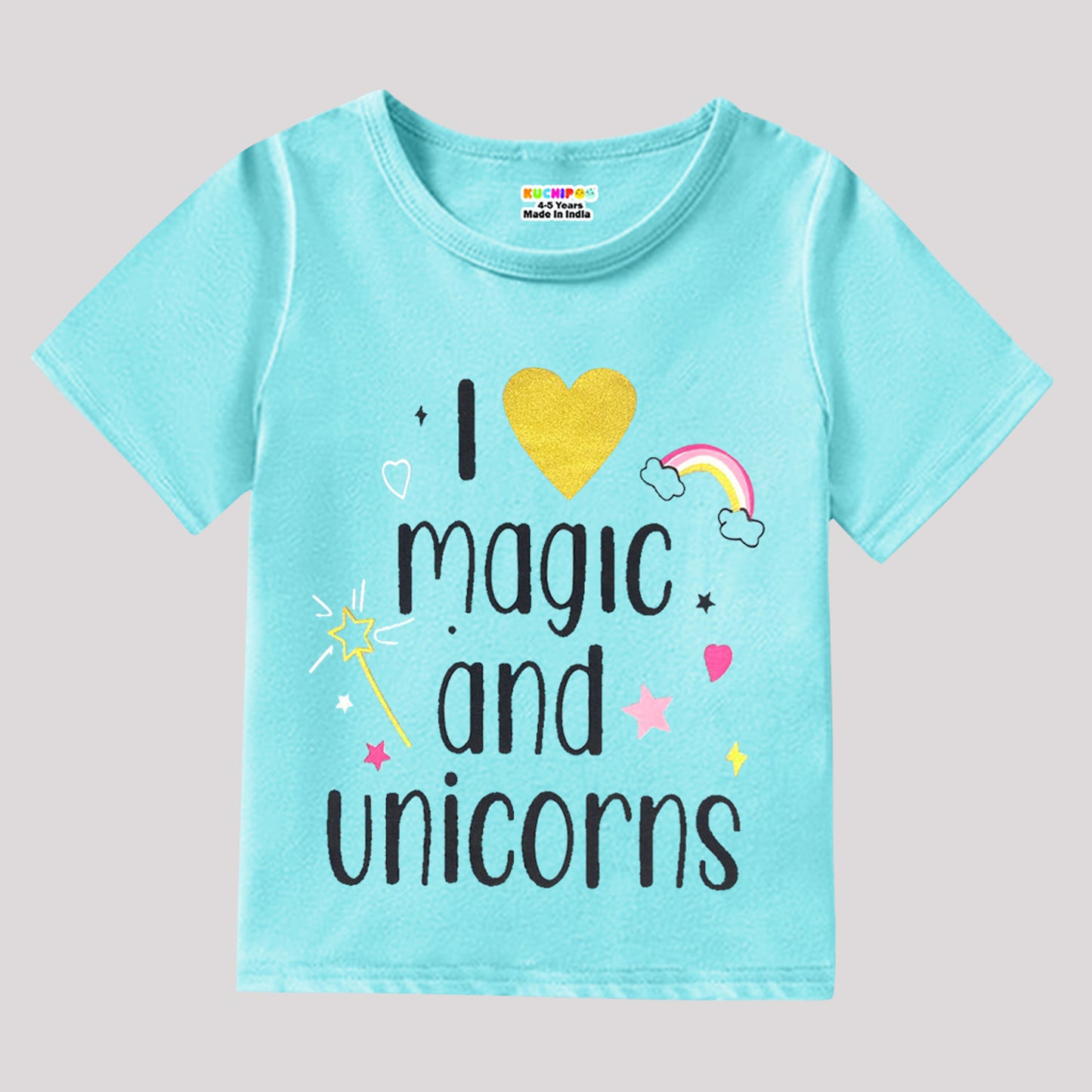 KUCHIPOO Girls  Half Sleeves T-Shirts