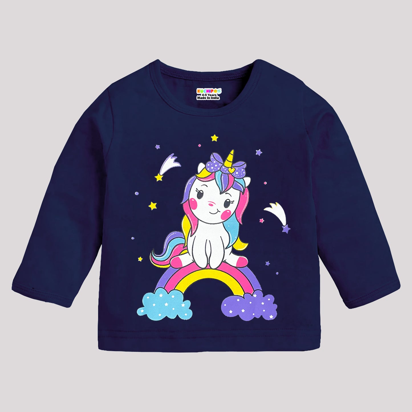 KUCHIPOO Girls Full Sleeves T-Shirts