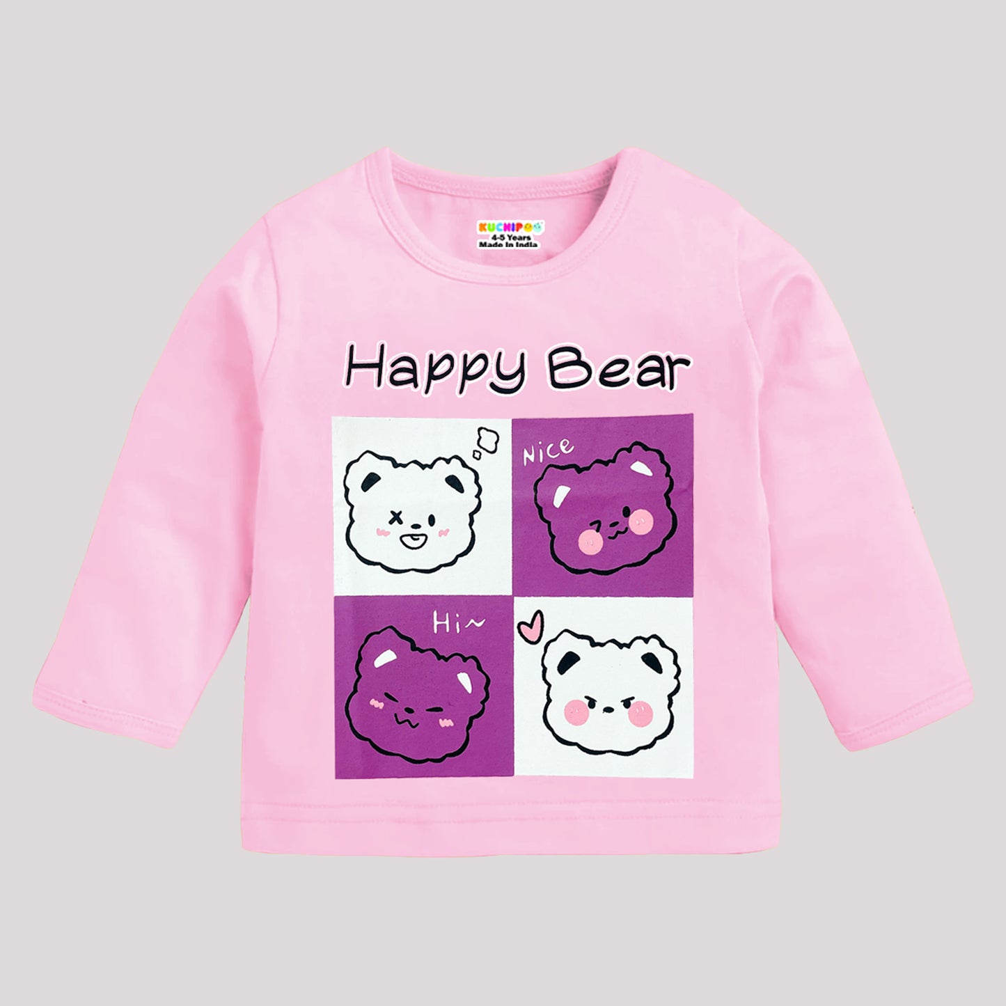 KUCHIPOO Girls Full Sleeves T-Shirts
