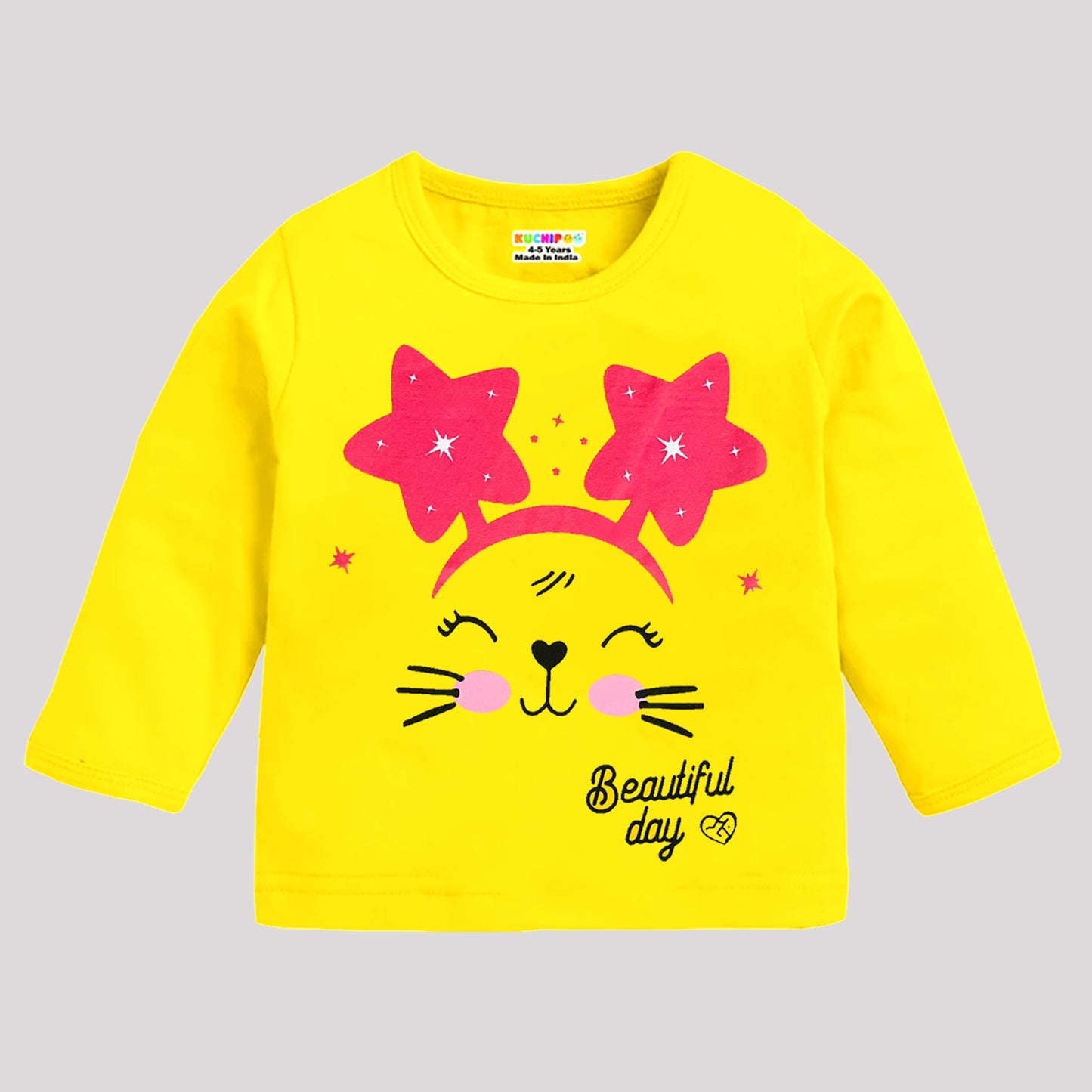 KUCHIPOO Girls Full Sleeves T-Shirts