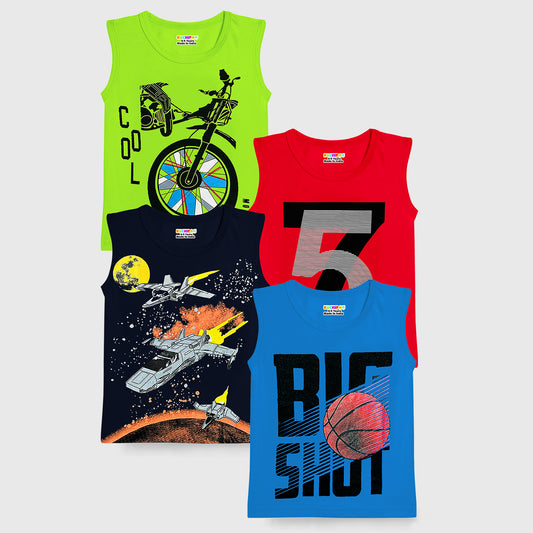 KUCHIPOO Boys Sleeves less T-Shirts