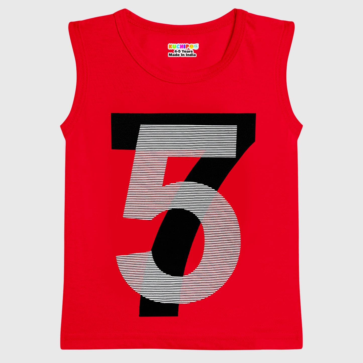 KUCHIPOO Boys Sleeves less T-Shirts