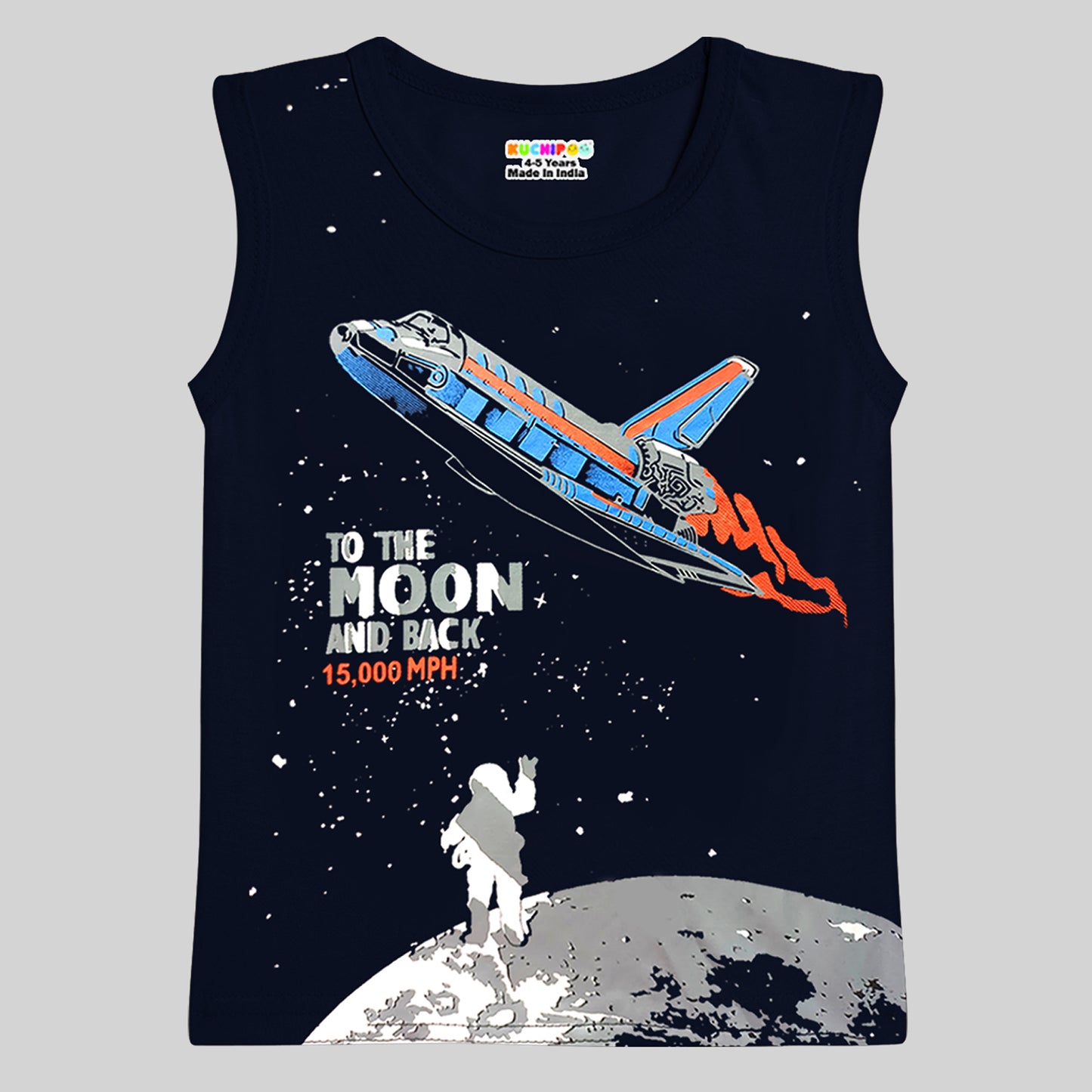 KUCHIPOO Boys Sleeves less T-Shirts