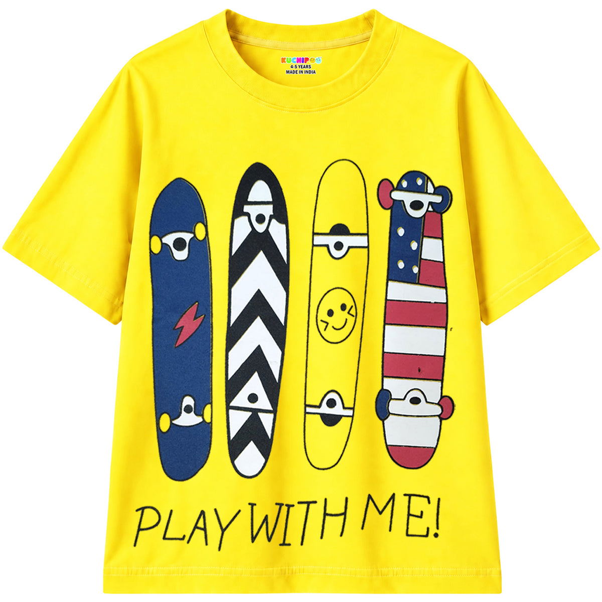 KUCHIPOO Boys Half Sleeves T-Shirts