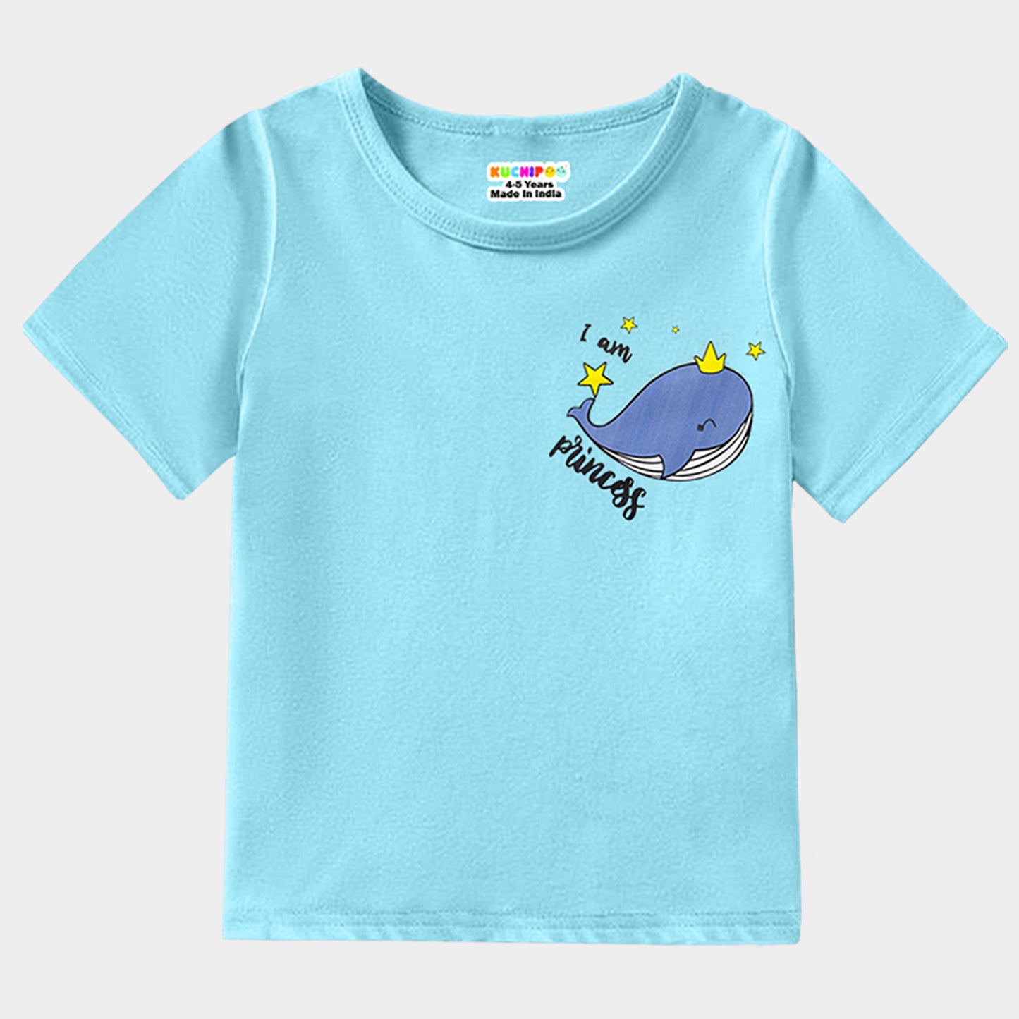 KUCHIPOO Girls Half Sleeves T-Shirts