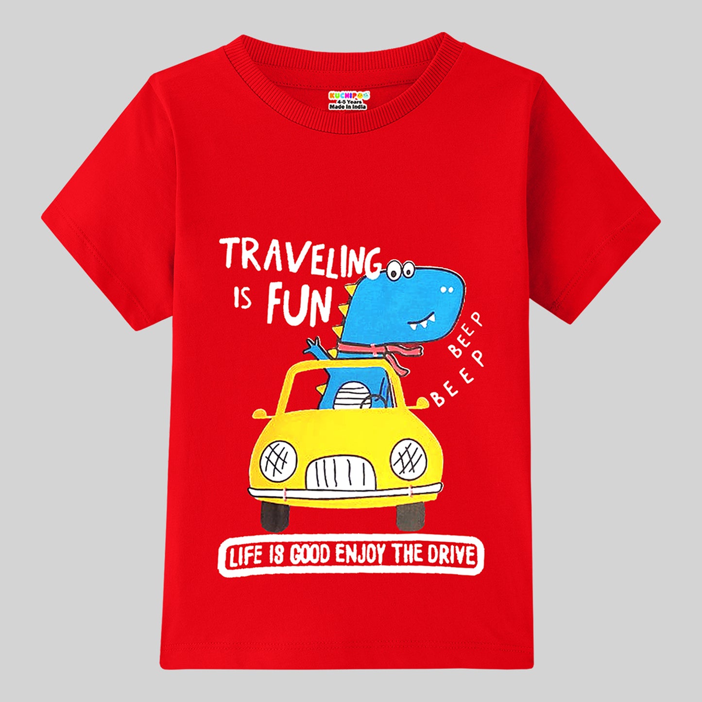 KUCHIPOO Boys Half Sleeves T-Shirts