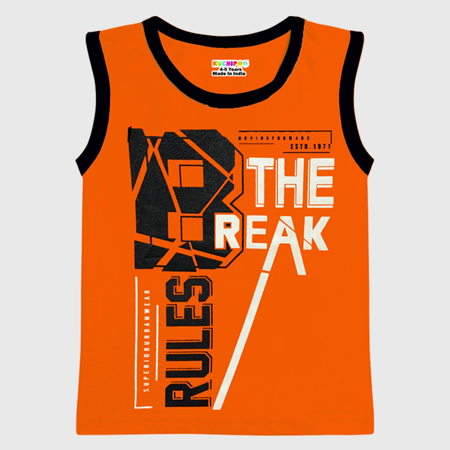 KUCHIPOO Boys Sleeves less T-Shirts