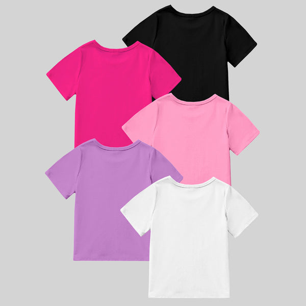 KUCHIPOO Girls Half Sleeves T-Shirts