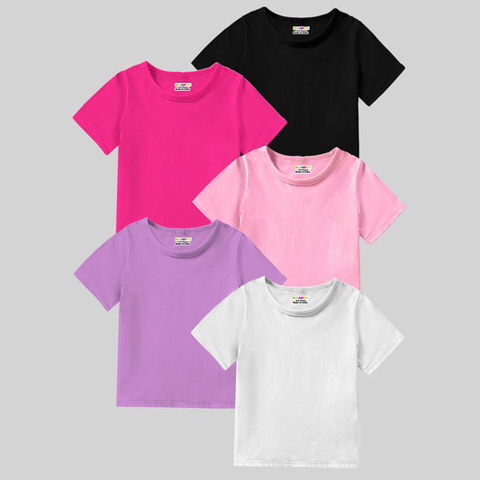 KUCHIPOO Girls Half Sleeves T-Shirts