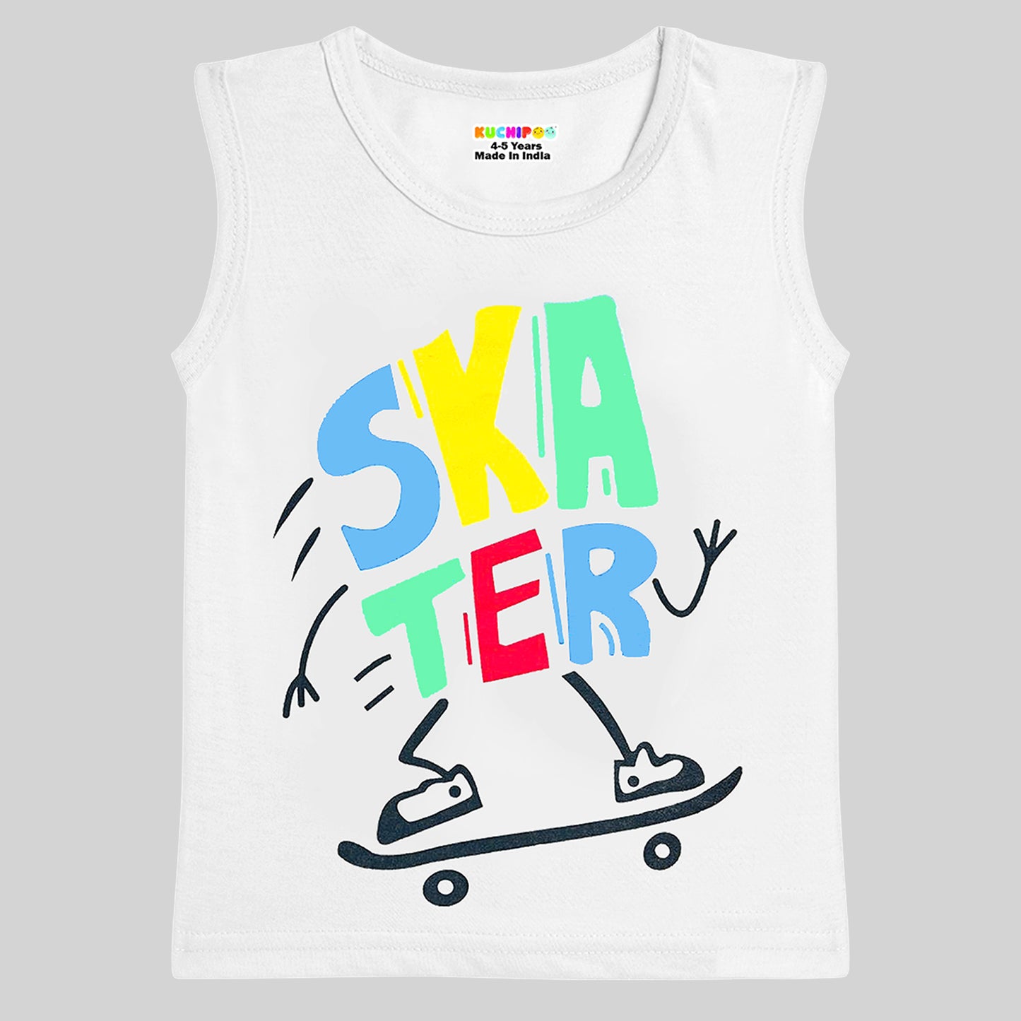 KUCHIPOO Boys Sleeves less T-Shirts