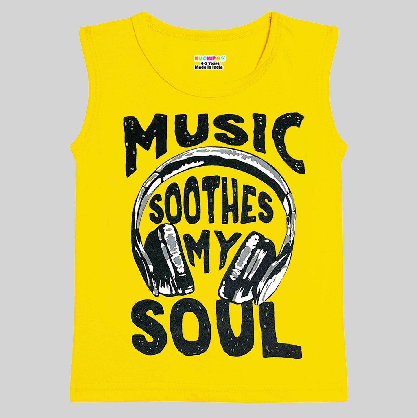 KUCHIPOO Boys Sleeves less T-Shirts