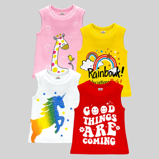 Kuchipoo Girls Sleeveless T-Shirts