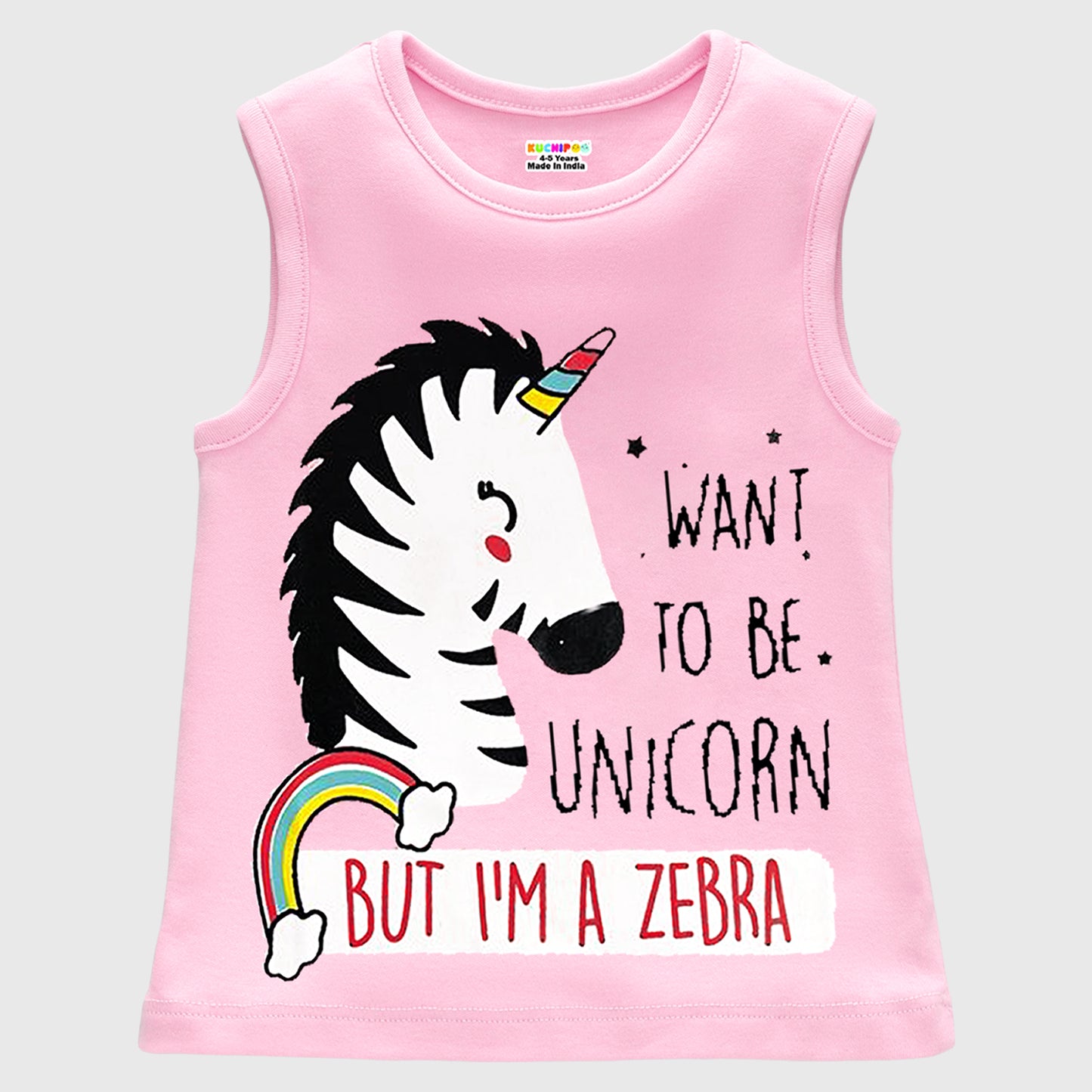 KUCHIPOO Girls Sleeves less T-Shirts