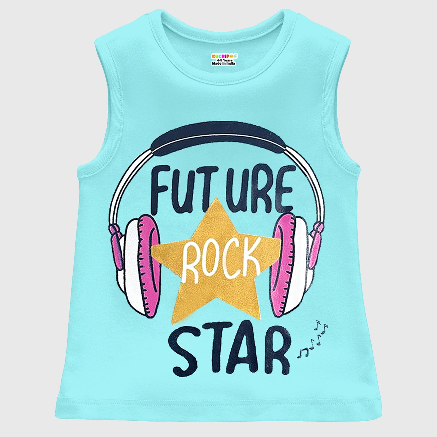 KUCHIPOO Girls Sleeves less T-Shirts