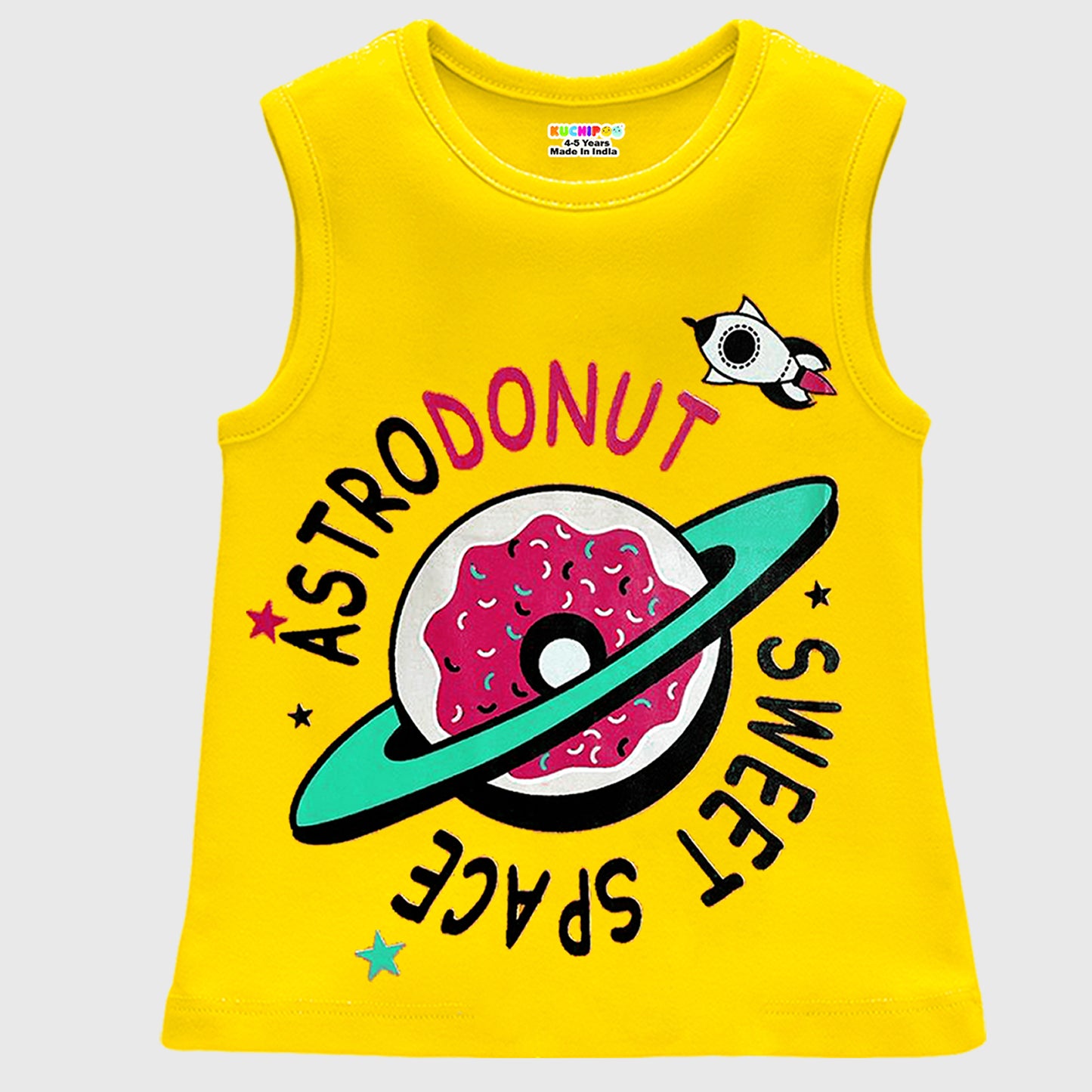 KUCHIPOO Girls Sleeves less T-Shirts