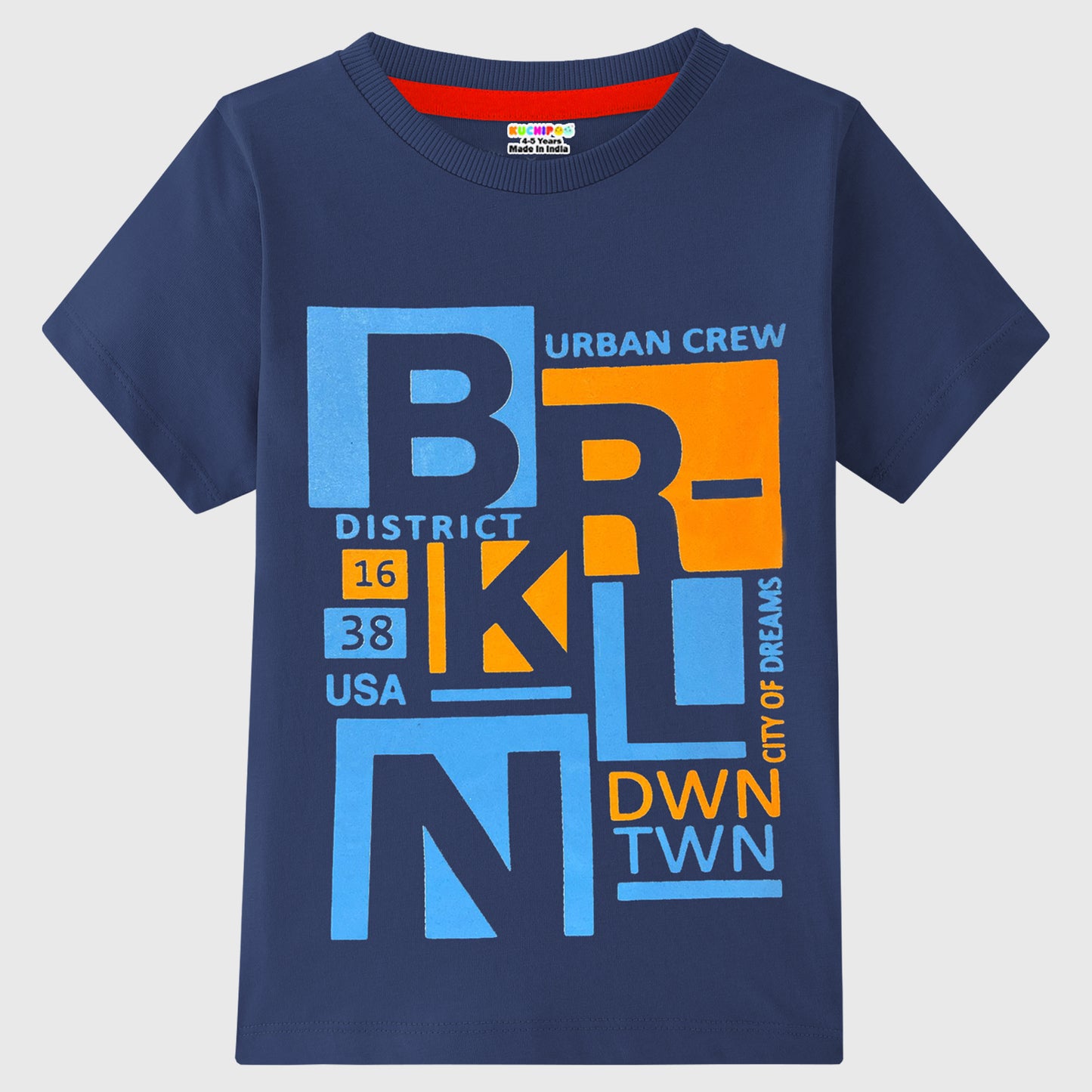 KUCHIPOO Boys Half Sleeves T-Shirts