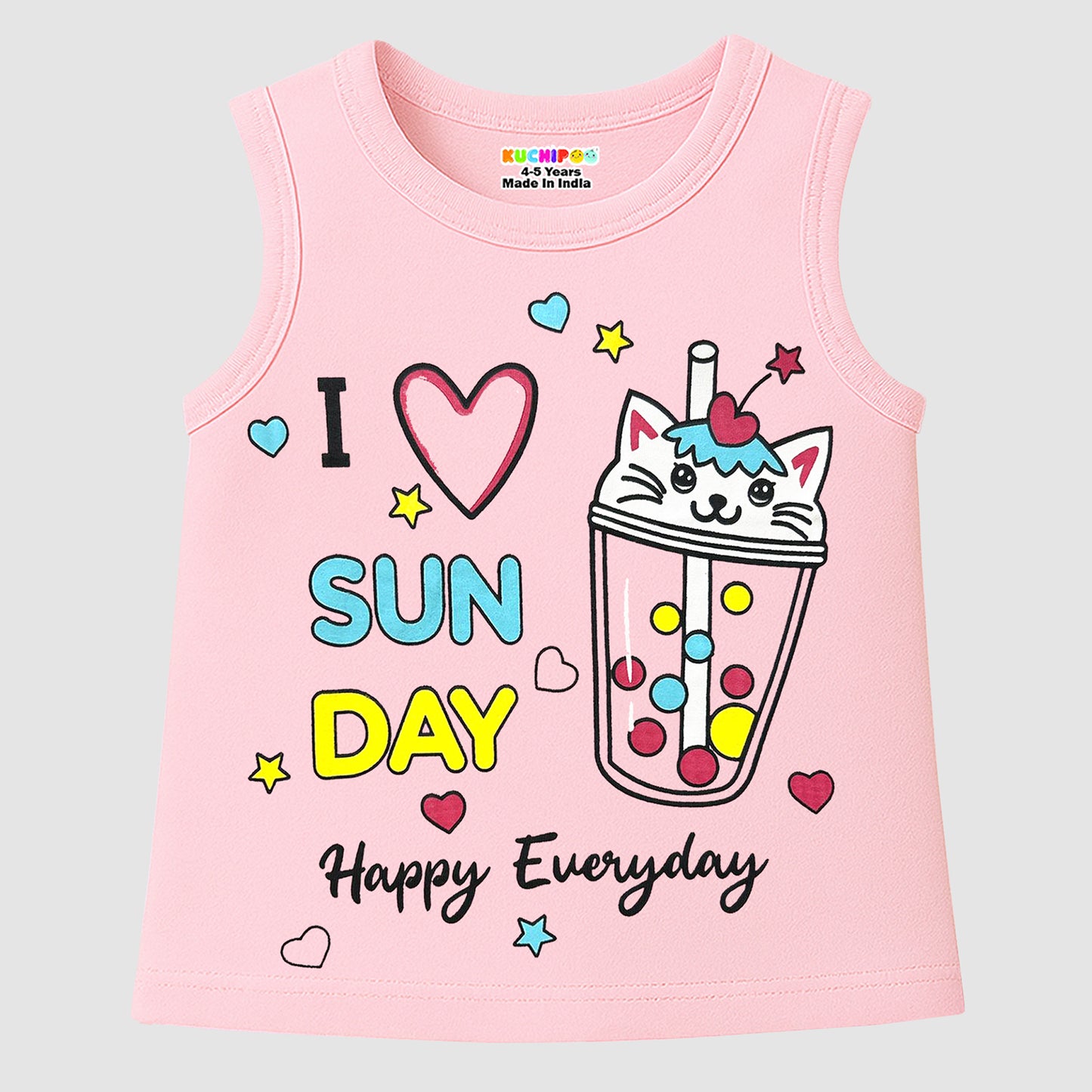 Kuchipoo Girls Sleeveless T-Shirts