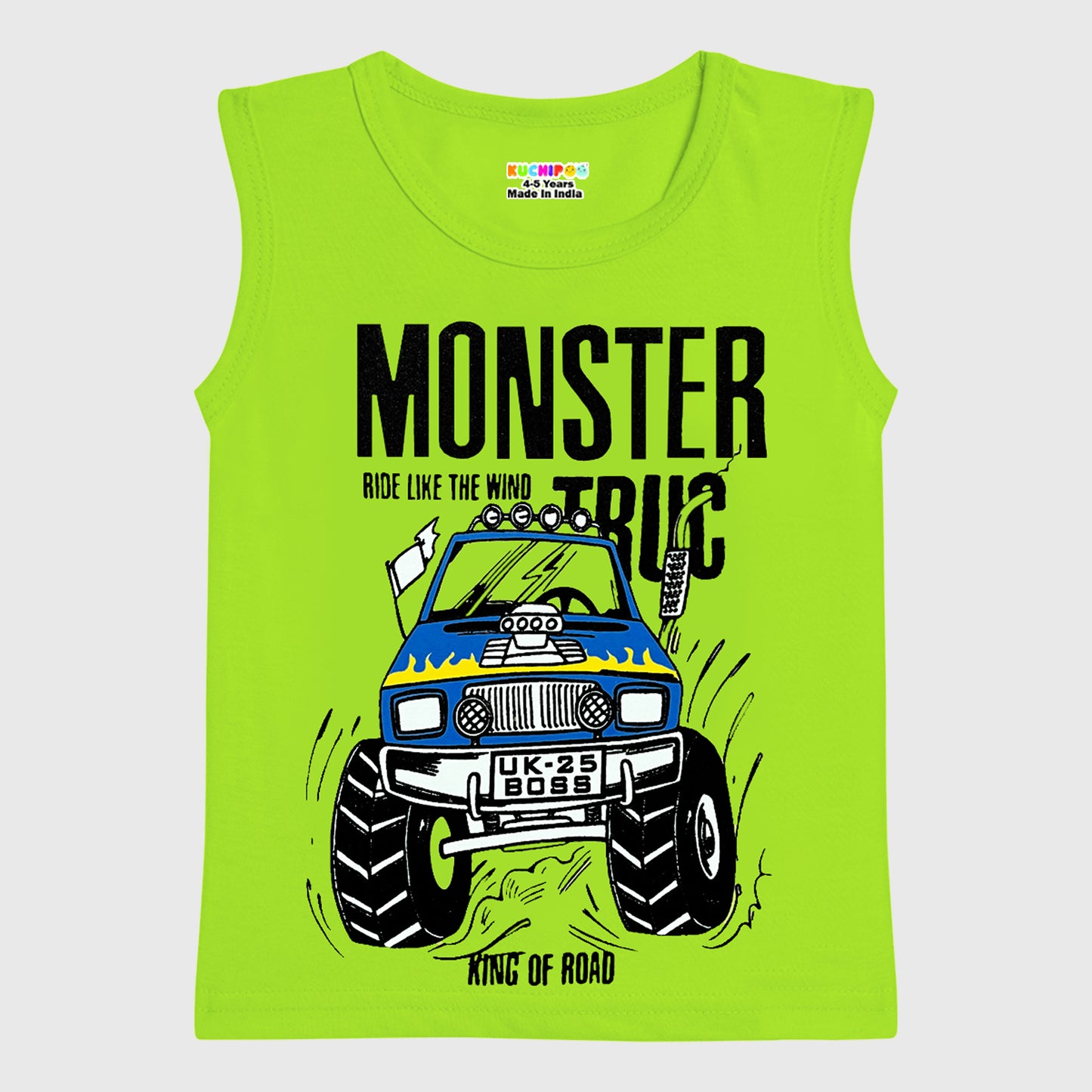 KUCHIPOO Boys Sleeves less T-Shirts