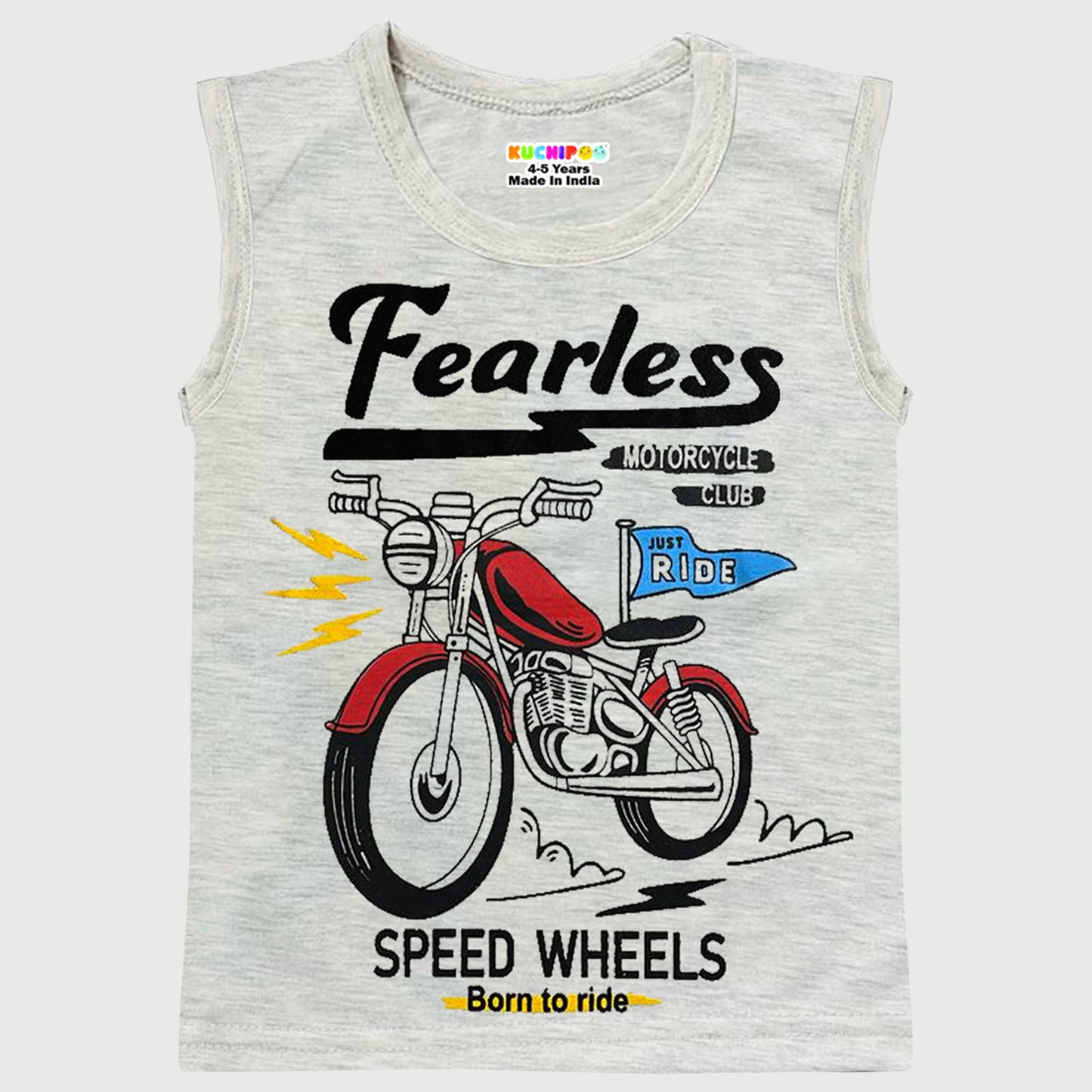 KUCHIPOO Boys Sleeves less T-Shirts