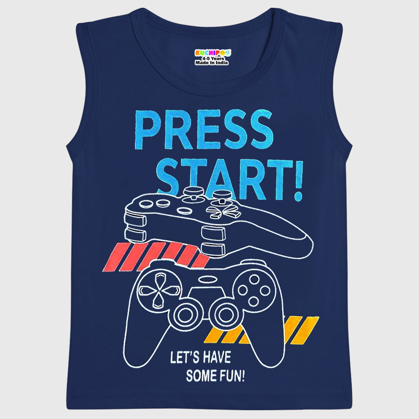 KUCHIPOO Boys Sleeves less T-Shirts