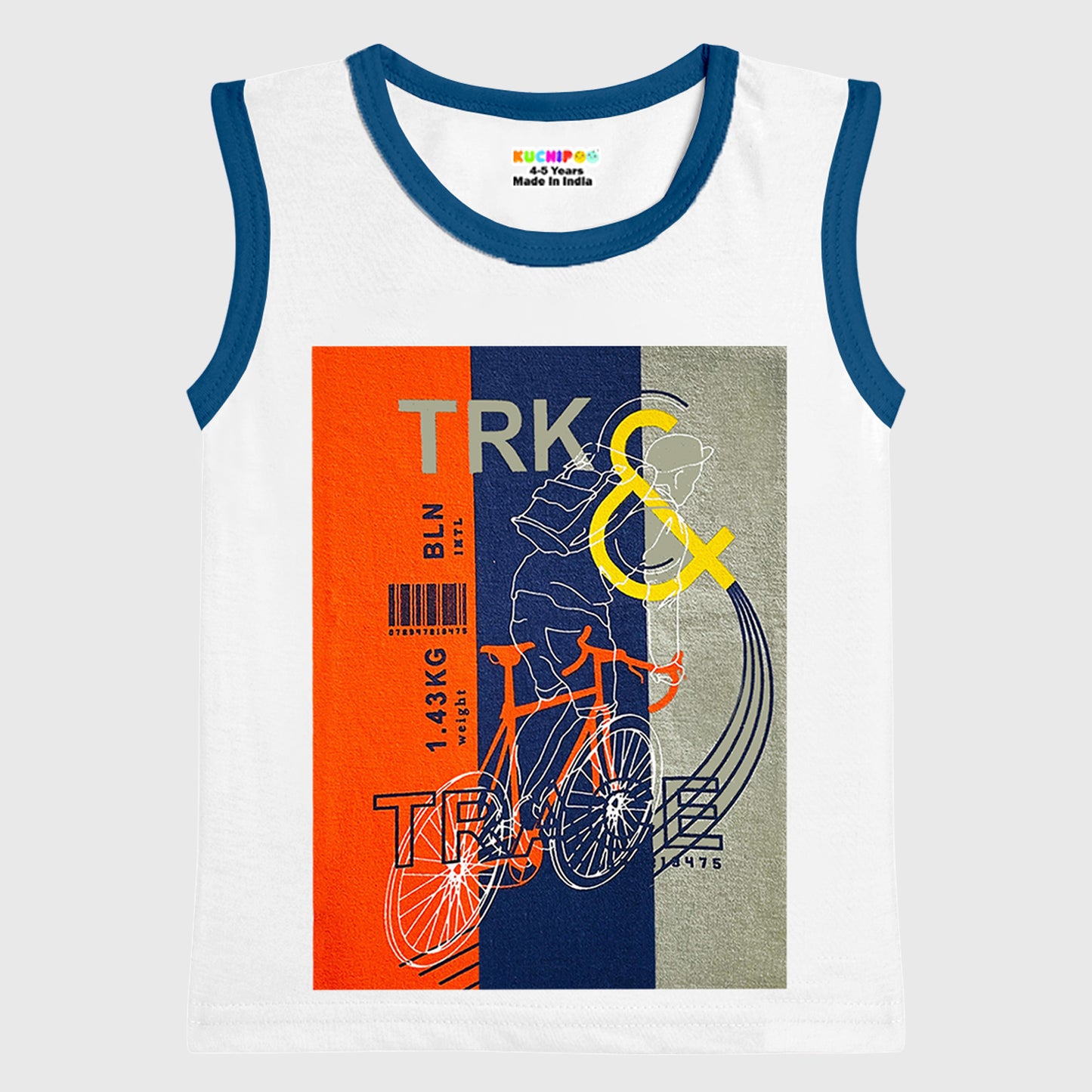 KUCHIPOO Boys Sleeves less T-Shirts