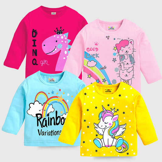 KUCHIPOO Baby Boys and Baby Girls Full Sleeves T-Shirts