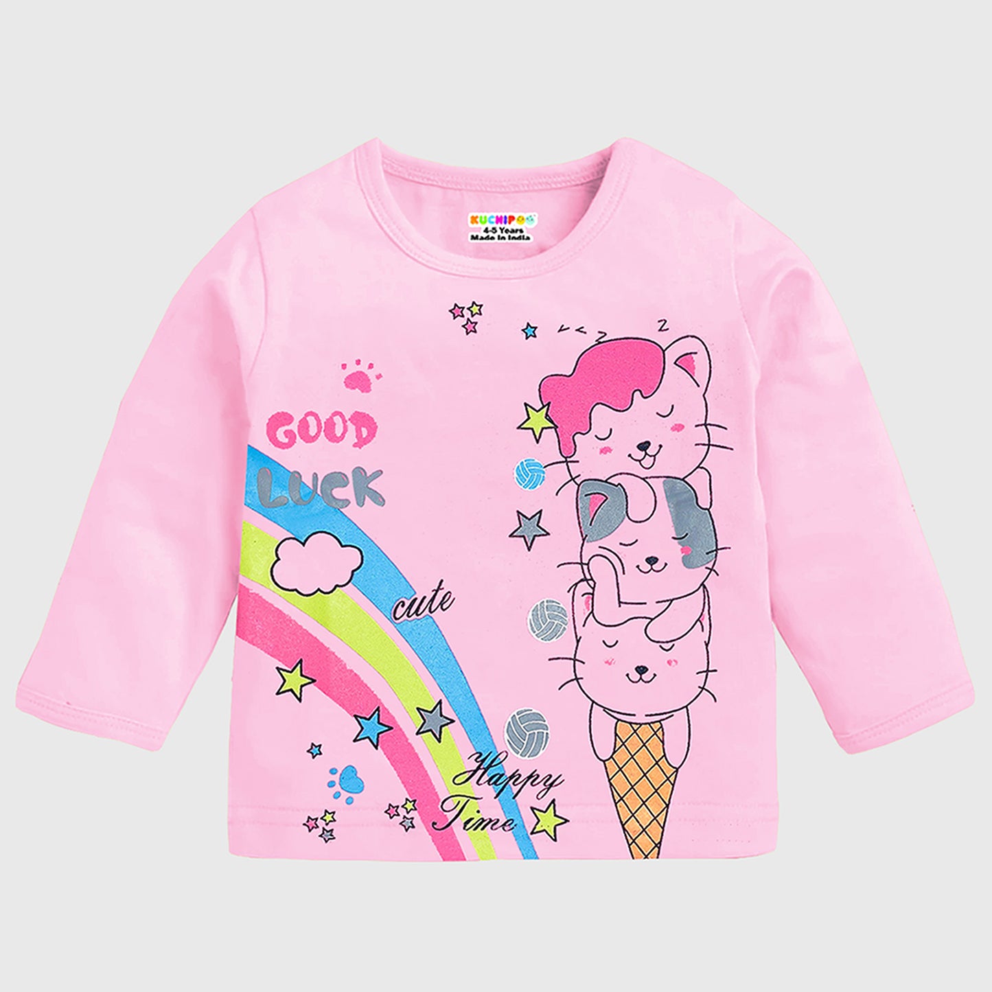 KUCHIPOO Baby Boys and Baby Girls Full Sleeves T-Shirts