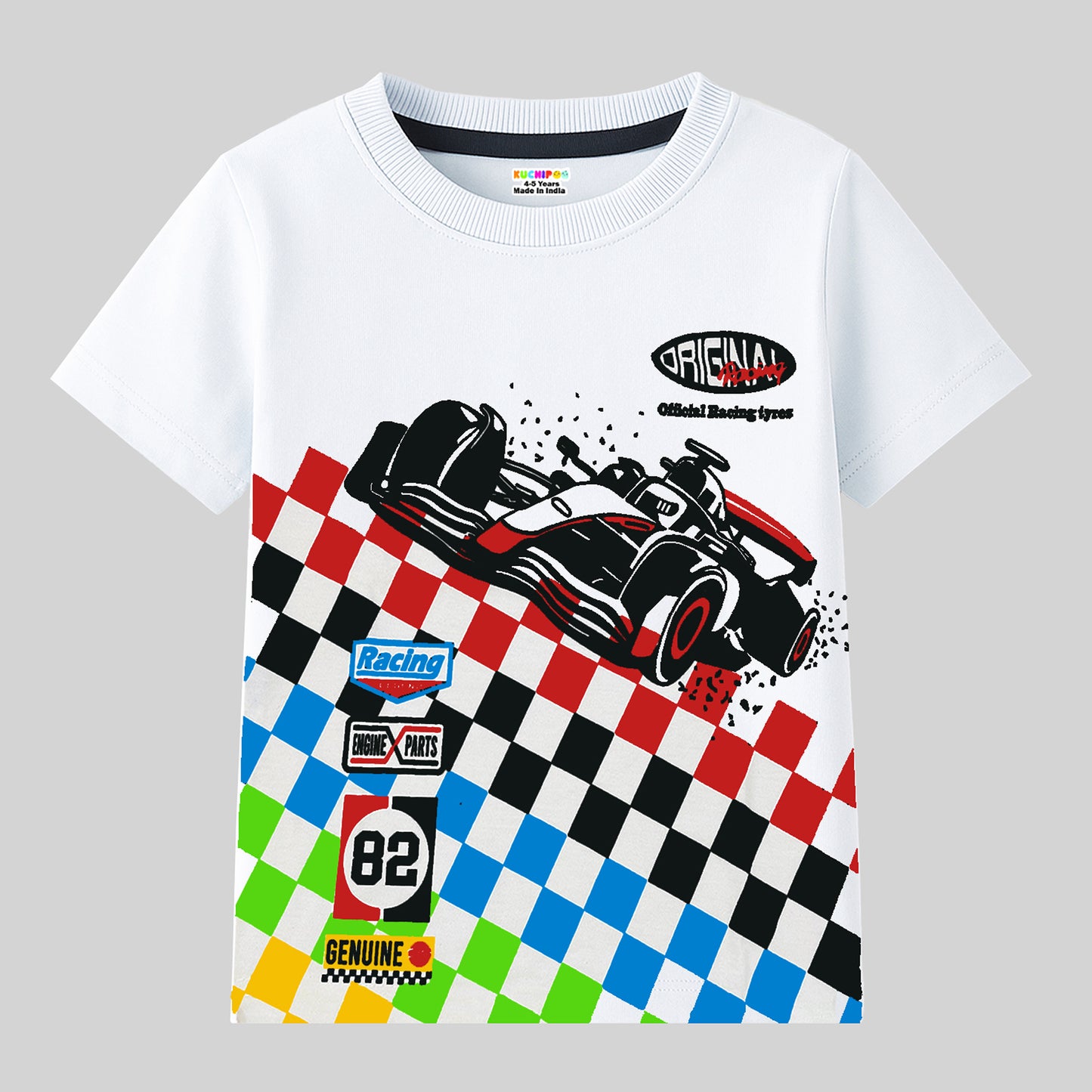 KUCHIPOO Boys Half Sleeves T-Shirts