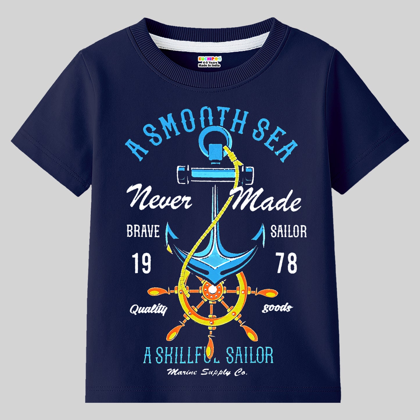 KUCHIPOO Boys Half Sleeves T-Shirts