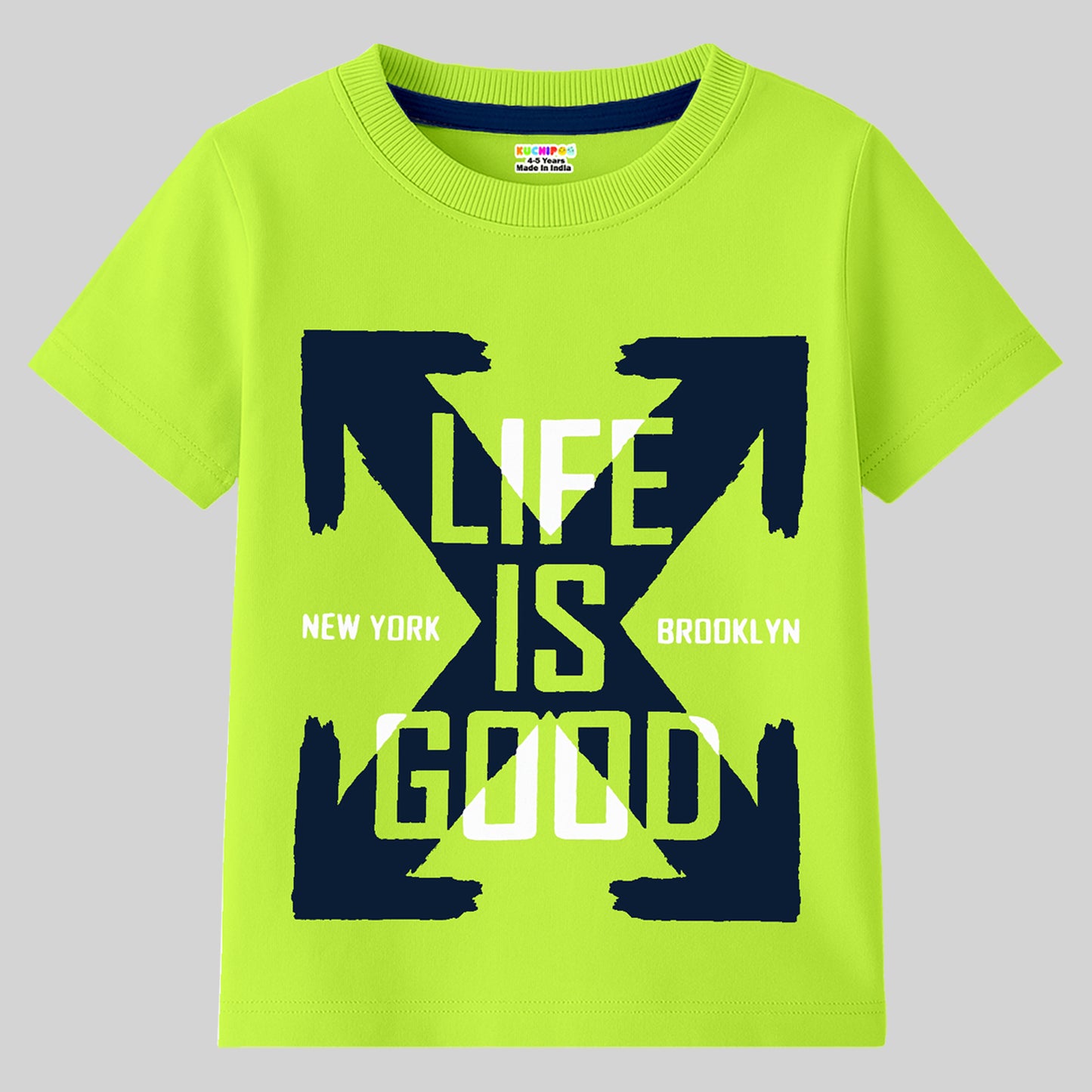 KUCHIPOO Boys Half Sleeves T-Shirts