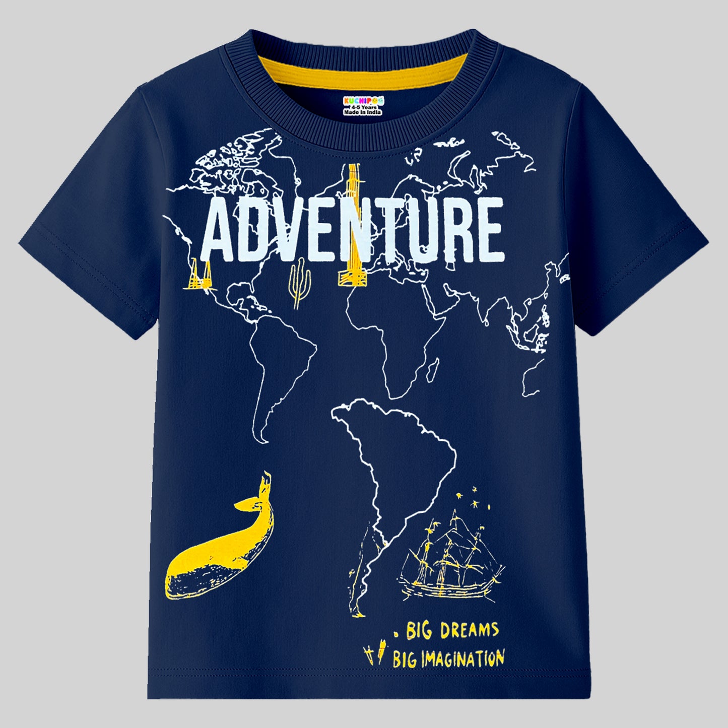 KUCHIPOO Boys Half Sleeves T-Shirts