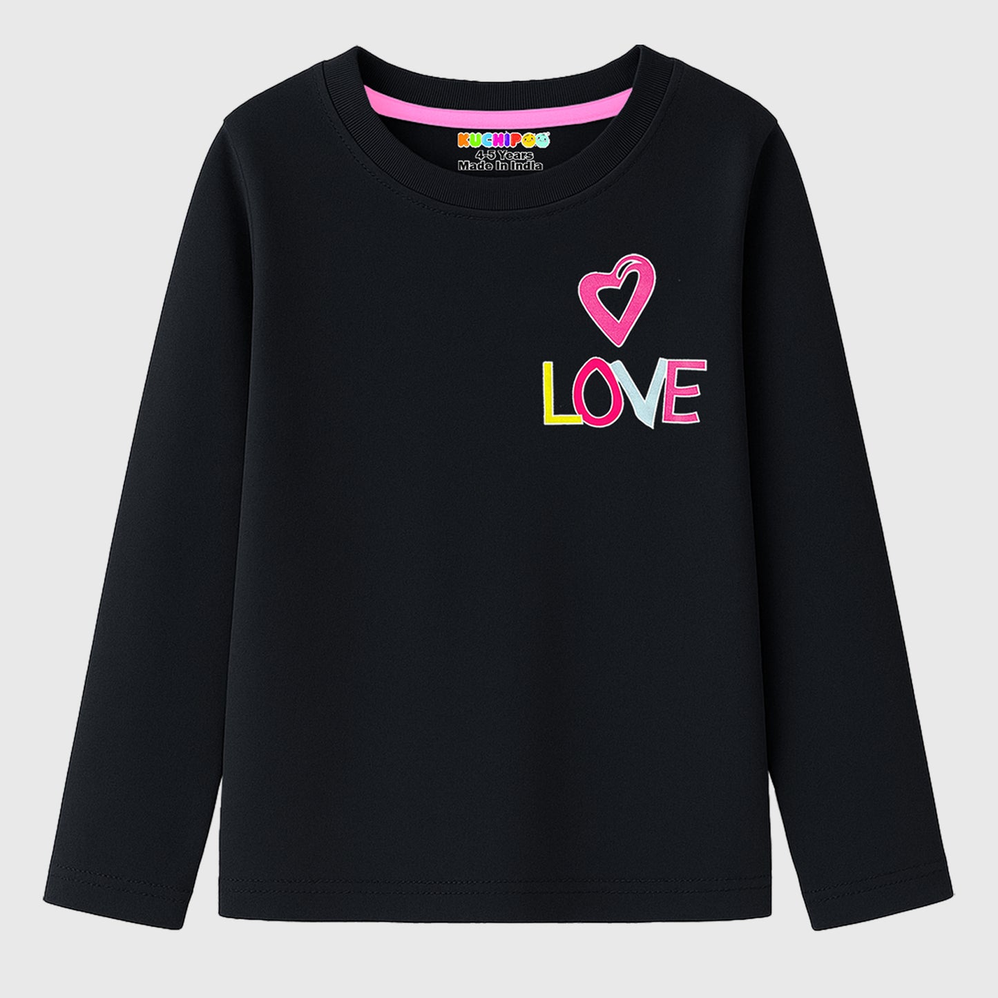 KUCHIPOO Girls Full Sleeves T-Shirts