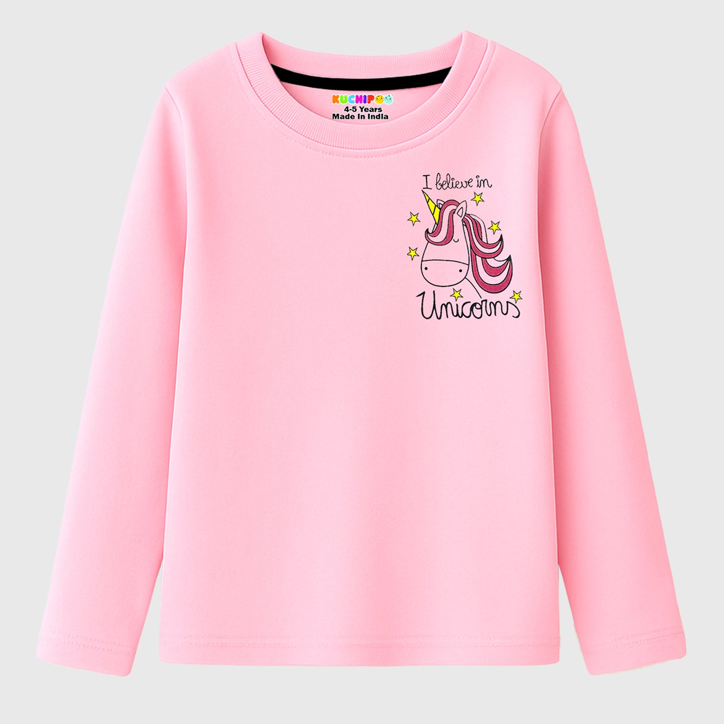 KUCHIPOO Girls Full Sleeves T-Shirts