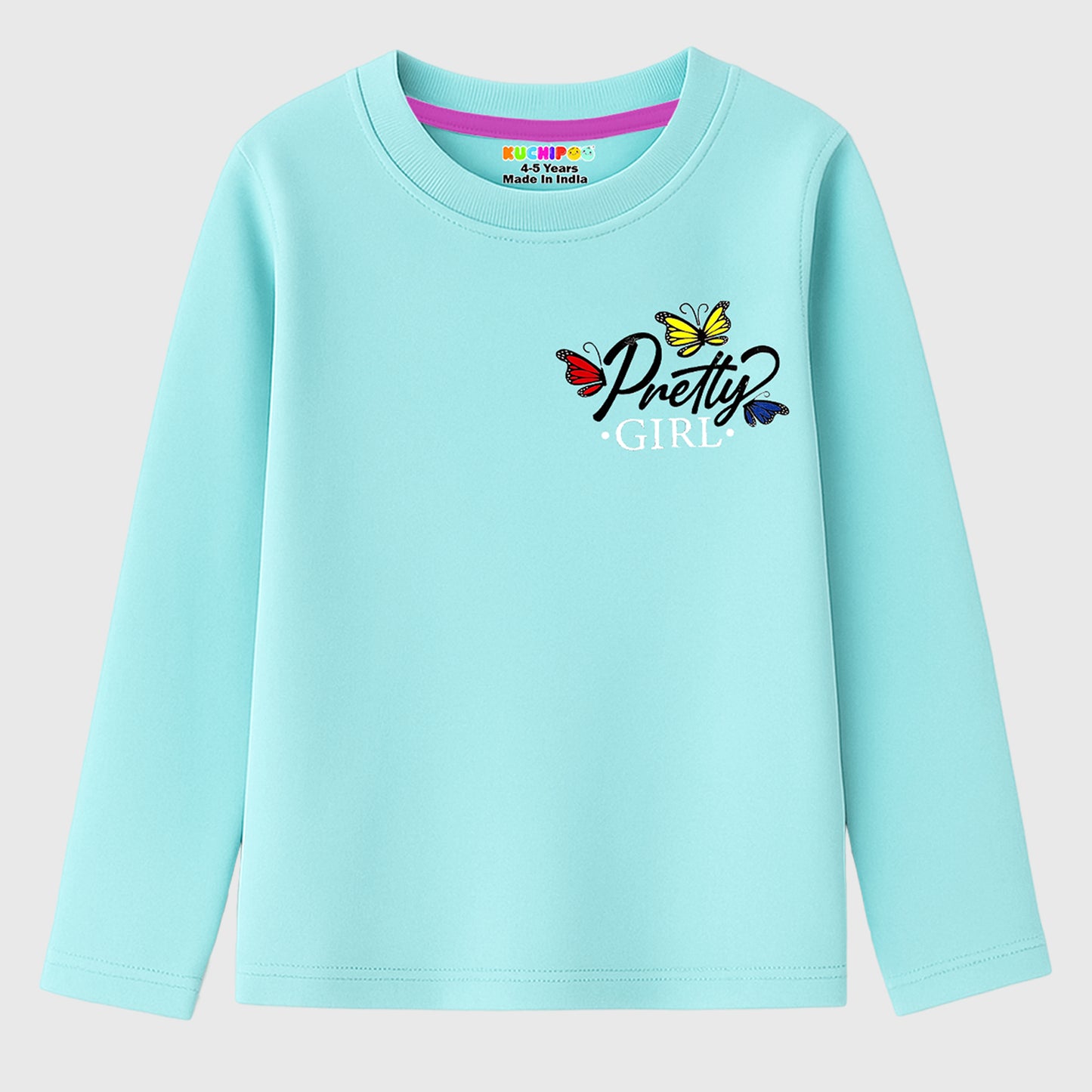 KUCHIPOO Girls Full Sleeves T-Shirts