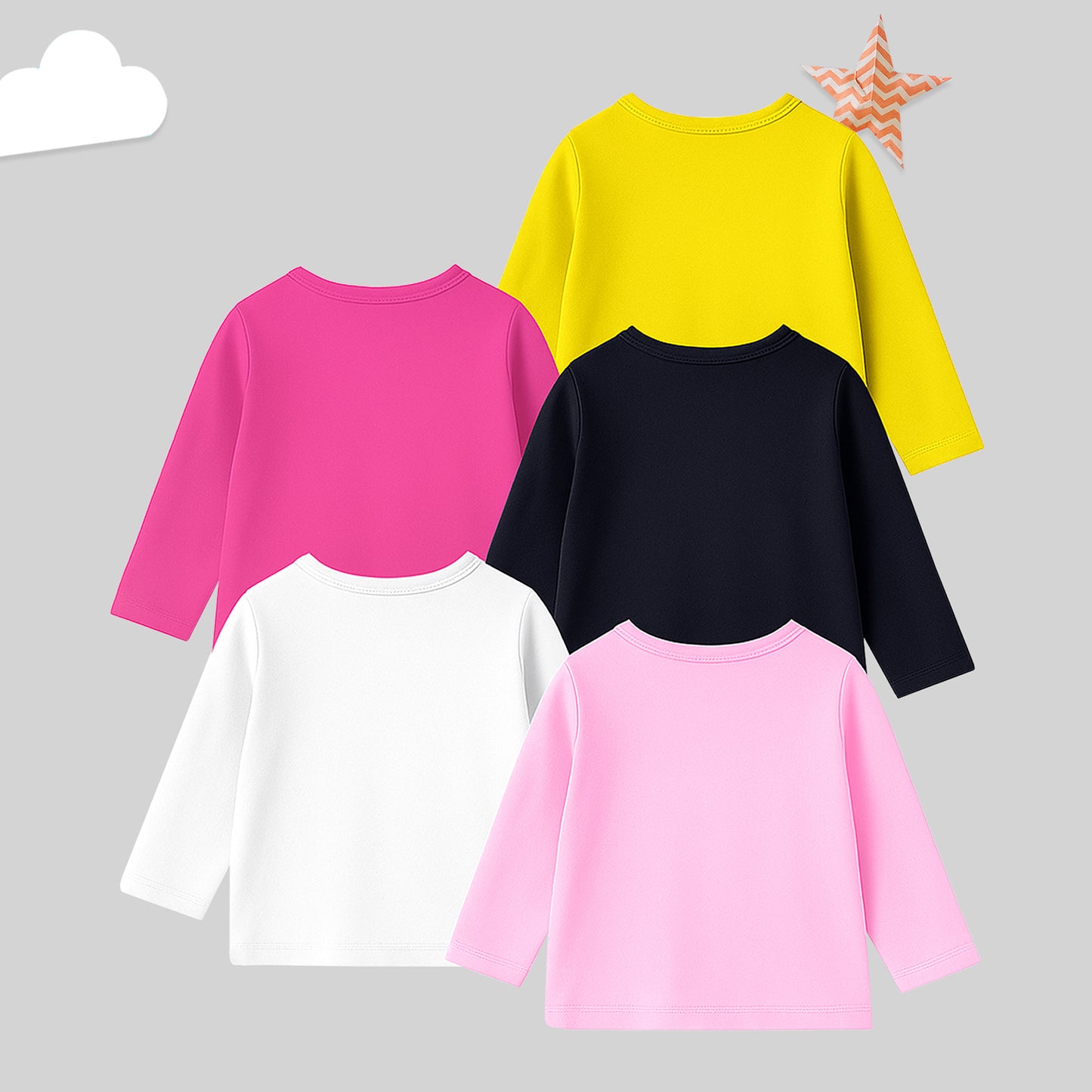 KUCHIPOO Girls Full Sleeves T-Shirts