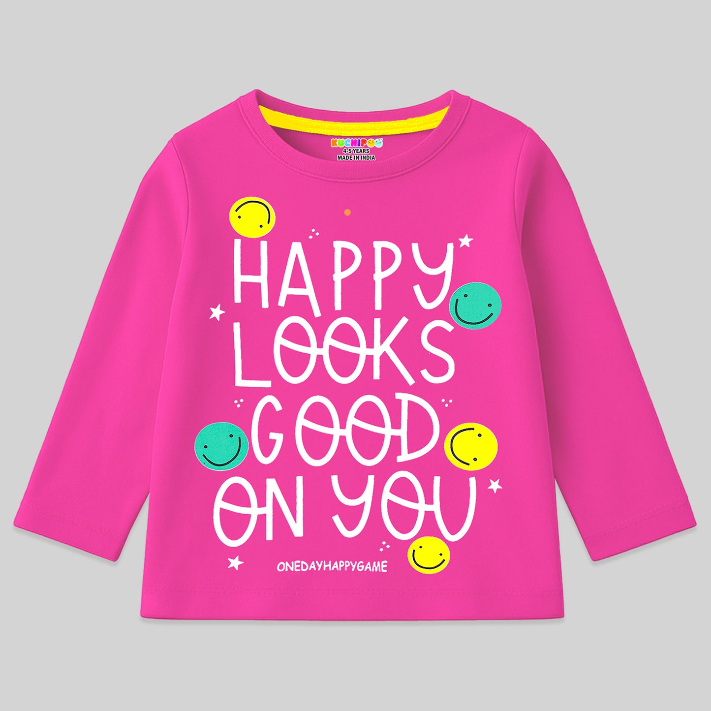 KUCHIPOO Girls Full Sleeves T-Shirts