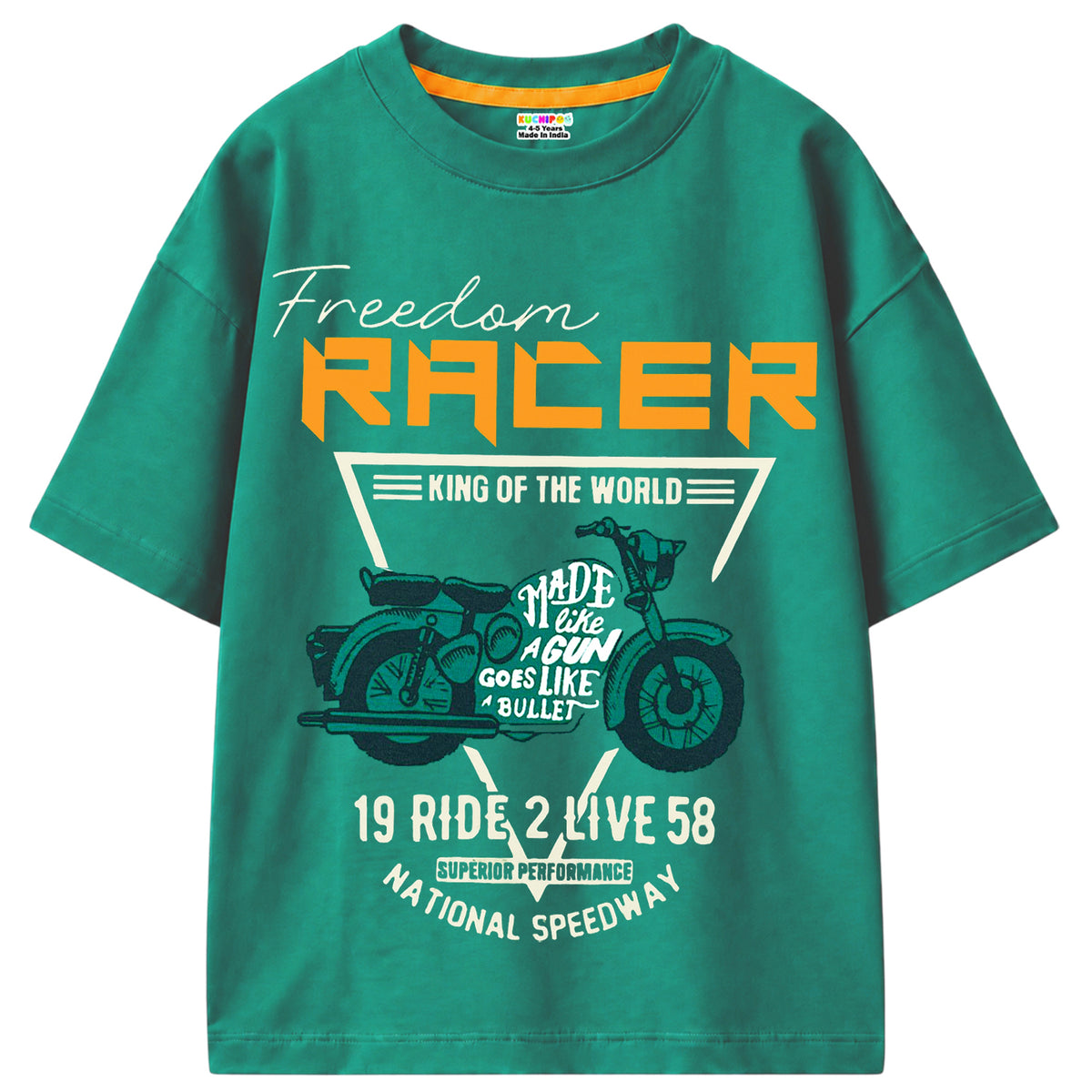 KUCHIPOO Boys Half Sleeves T-Shirts