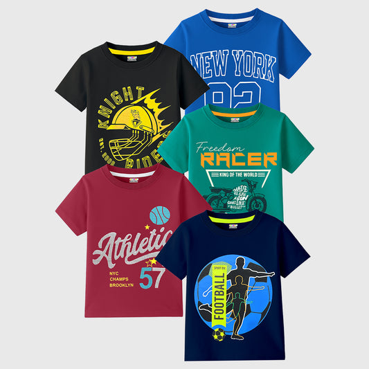 KUCHIPOO Boys Half Sleeves T-Shirts