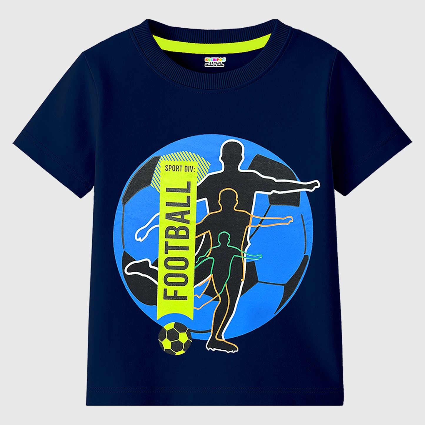 KUCHIPOO Boys Half Sleeves T-Shirts